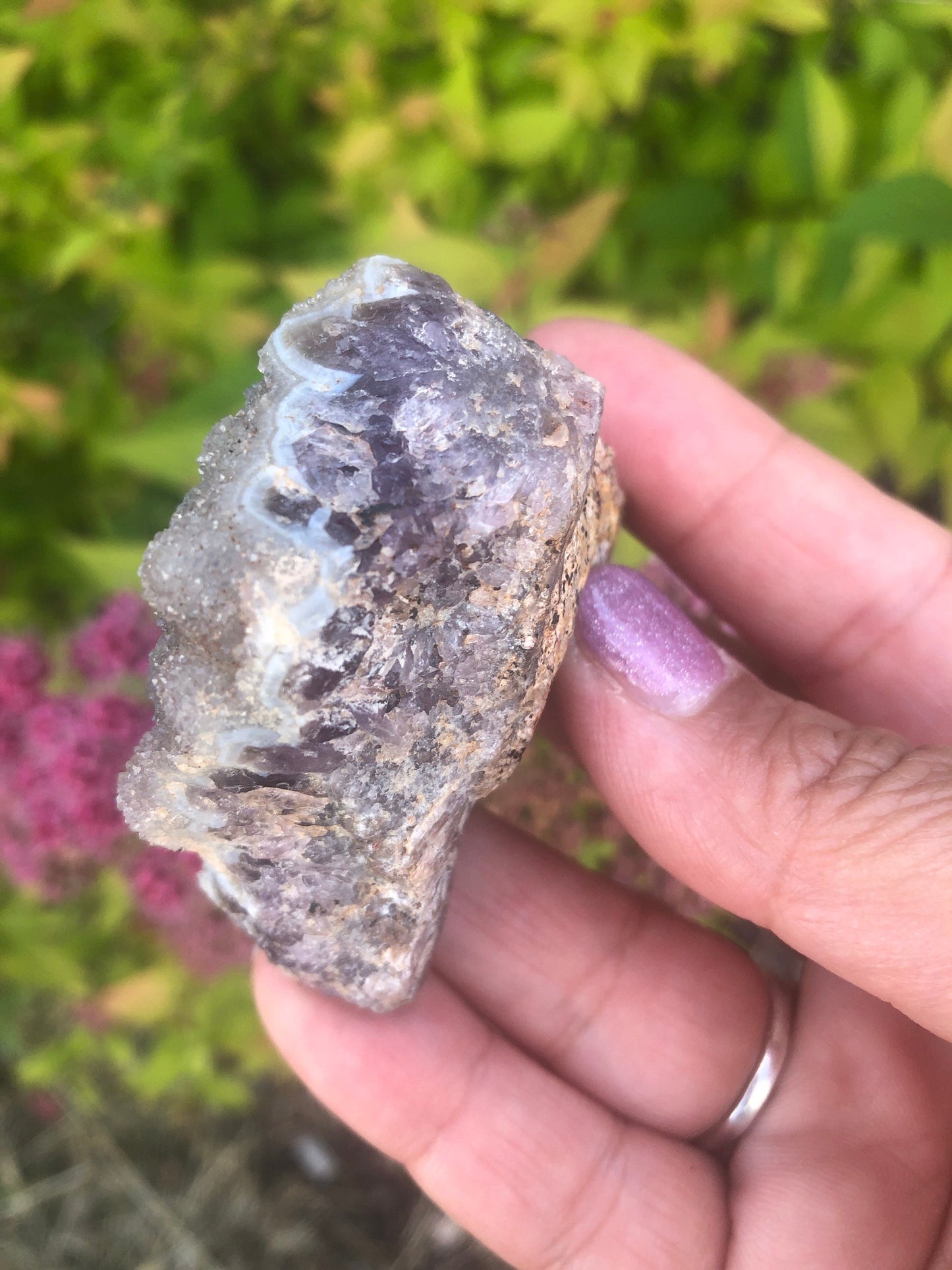 Rare Blue Amethyst cluster from the Alacam Mine in Turkey