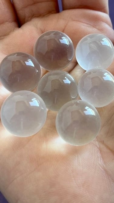 Gorgeous Moon Quartz (aka Girasol Quartz and Girasol Opal) mini spheres Approx 18-20mm (0.7 inches)