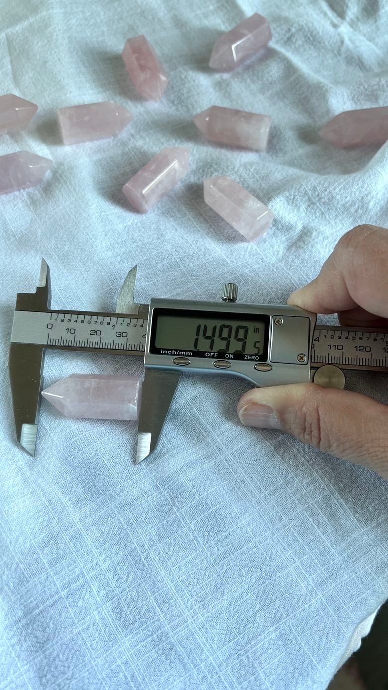 One (1) Rose Quartz mini point, 1.3 - 1.5 inch tall, Delicate Pink Rose Quartz Mini Tower, Small, under ten dollars & perfect for beginners