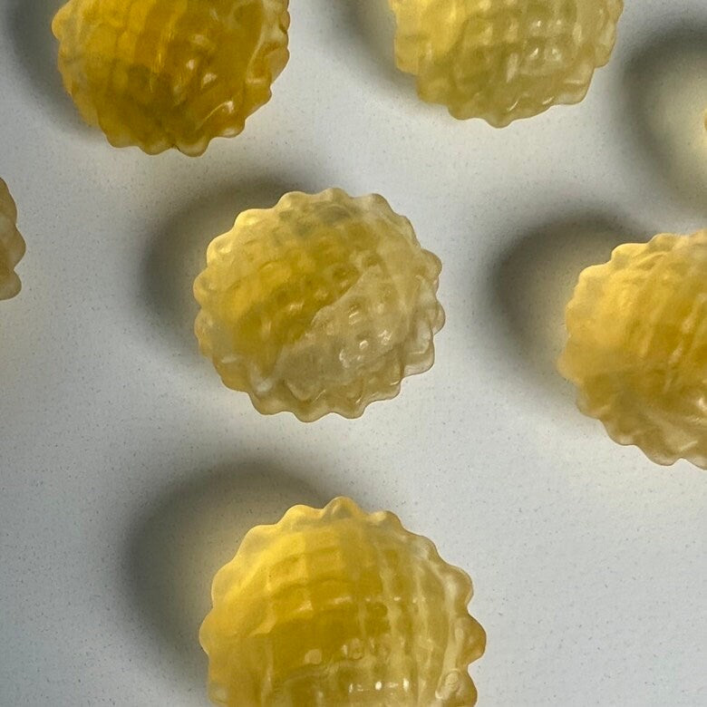 1 (one) Charming yellow fluorite Sun, 1/2 inch crystal, hand carved crystal, Teeny tiny crystal carving, no, seriously, it's small.