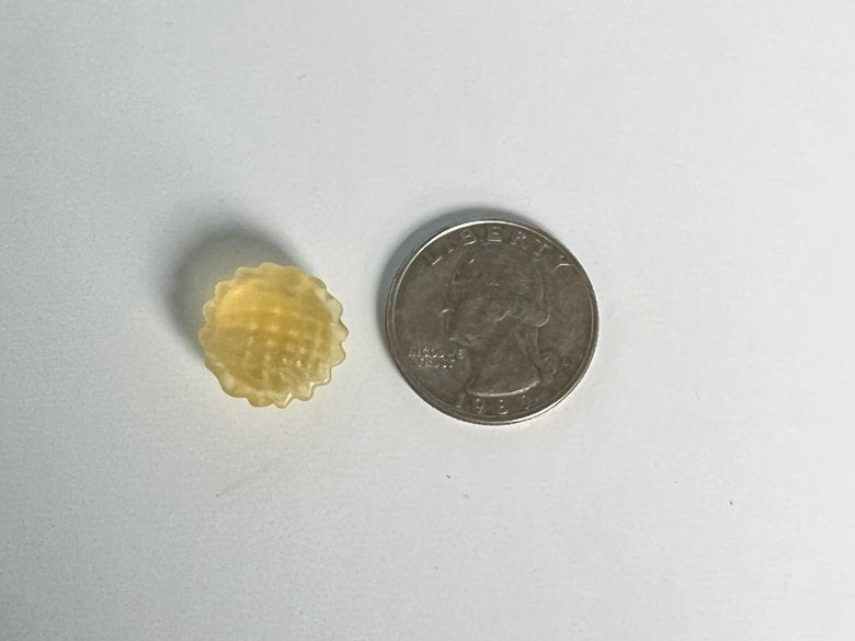 1 (one) Charming yellow fluorite Sun, 1/2 inch crystal, hand carved crystal, Teeny tiny crystal carving, no, seriously, it's small.