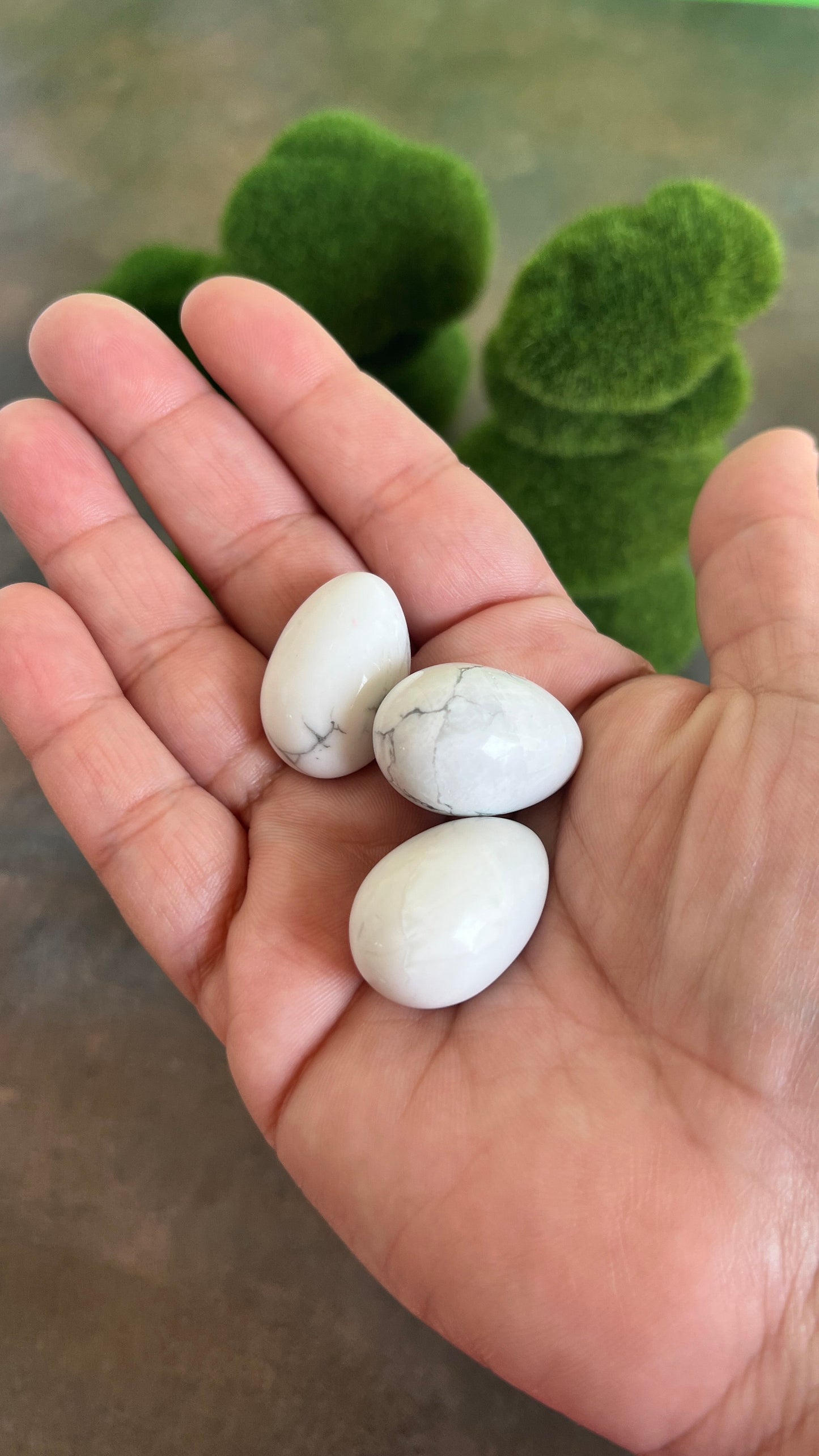 Mini Crystal Egg Carving in Howlite. Gorgeous natural decorative eggs, Random Pull from general stock