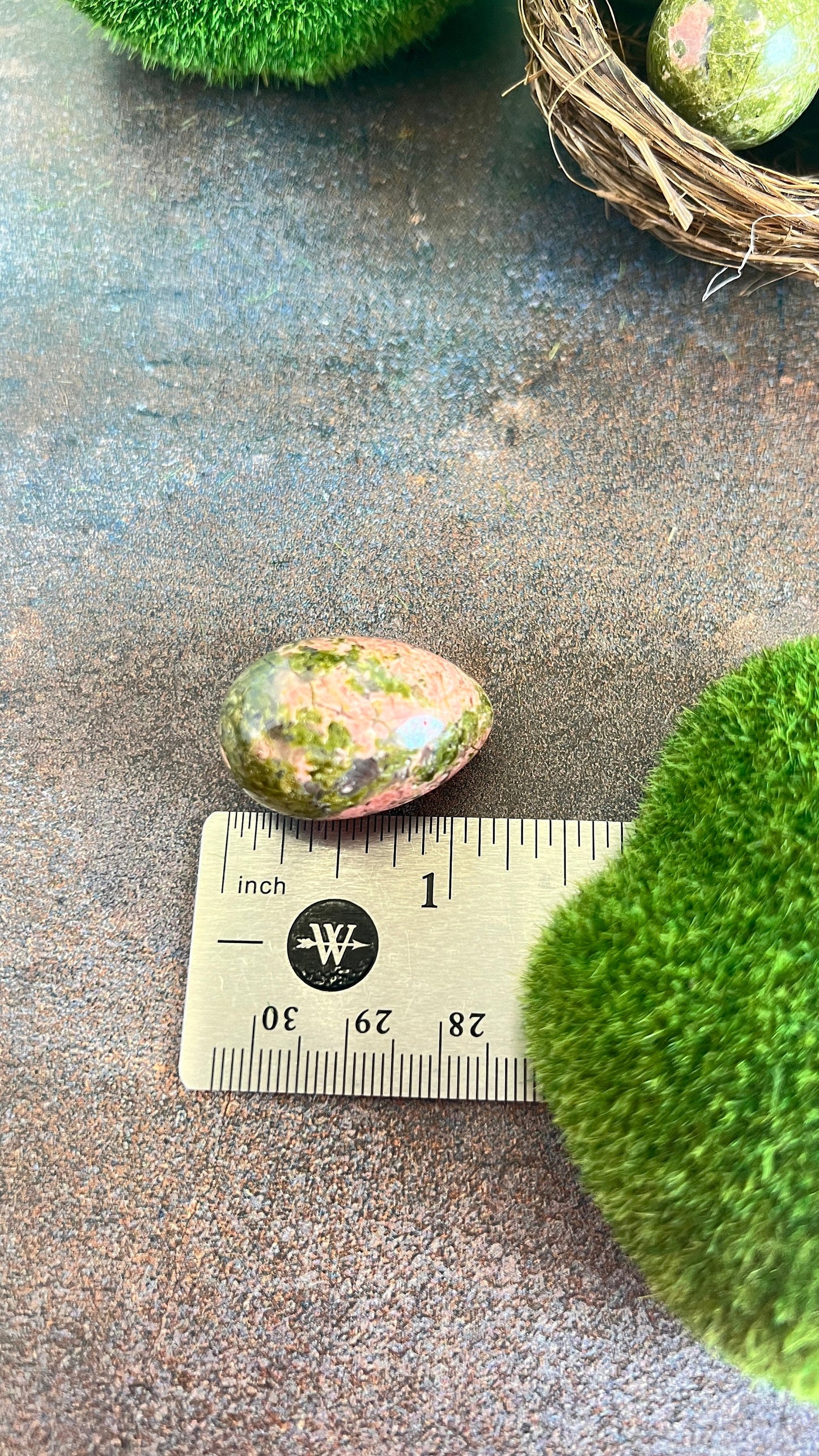 Mini Crystal Egg Carving in Unakite. Gorgeous natural decorative eggs, Random Pull from general stock