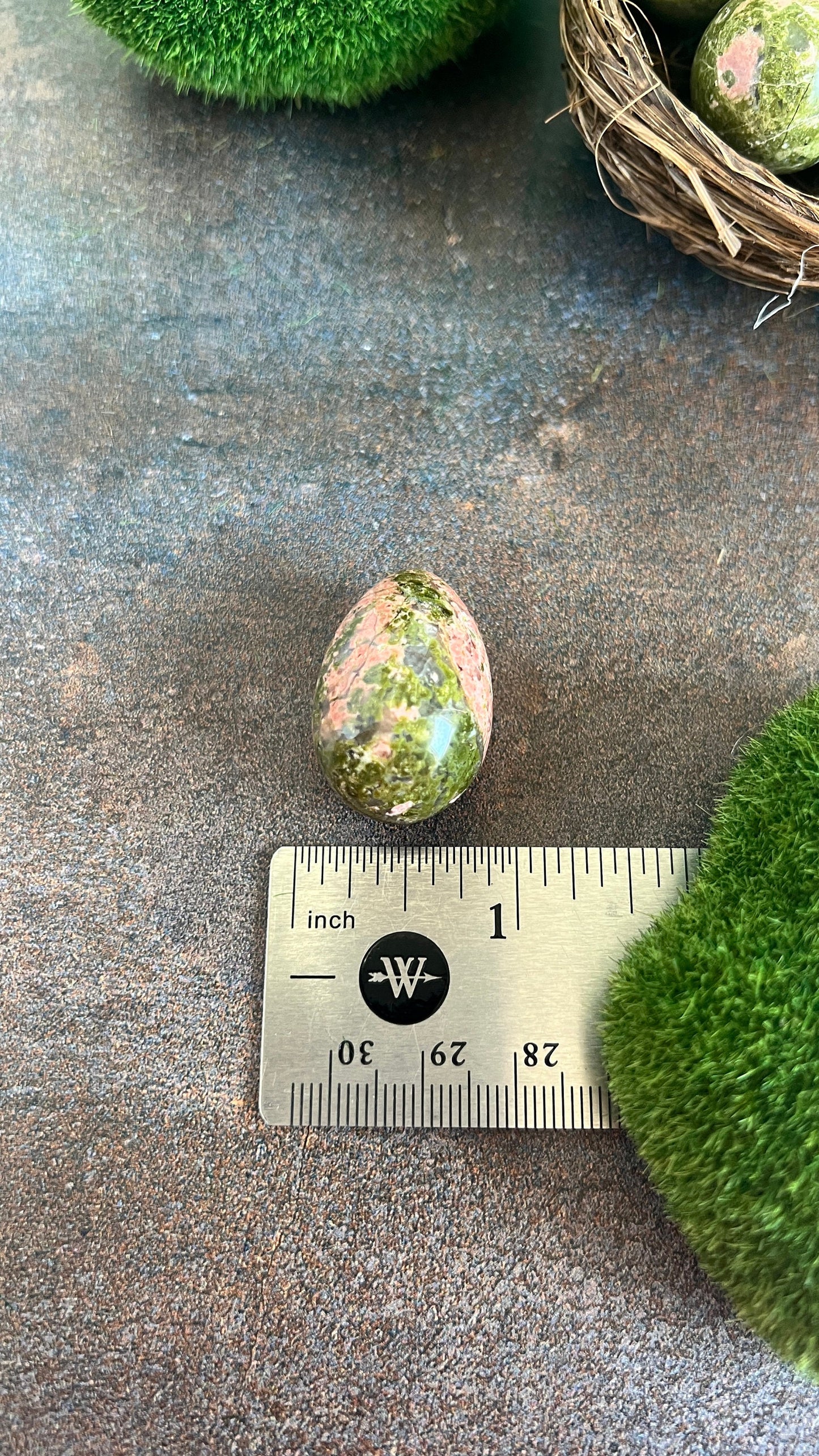 Mini Crystal Egg Carving in Unakite. Gorgeous natural decorative eggs, Random Pull from general stock