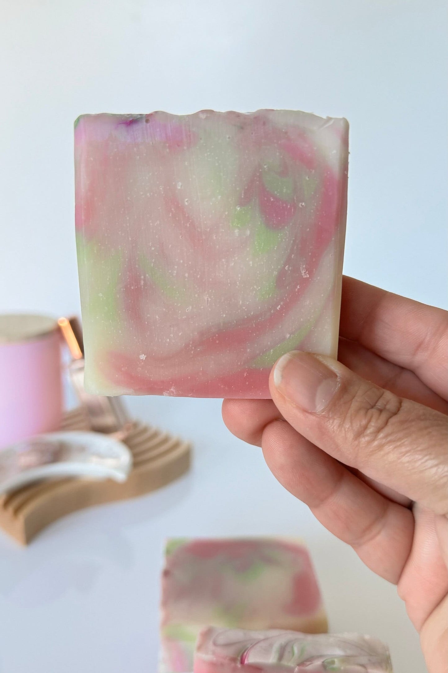 Handmade Soap Bar scented with our Apple Blossom blend. Cold Process, Gentle and Cruelty Free Ingredients, Phthalate & paraben free scent