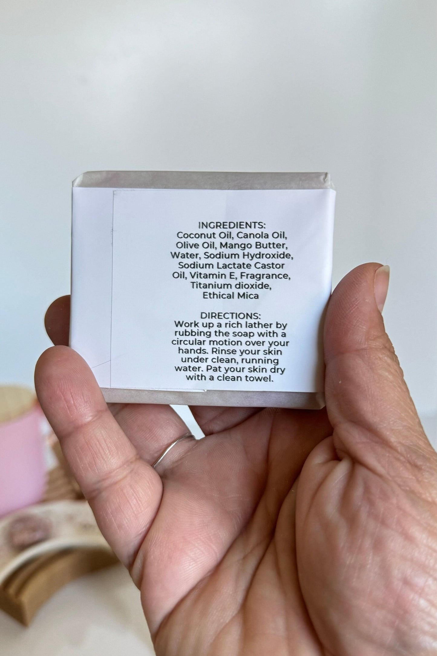 Handmade Soap Bar scented with our Apple Blossom blend. Cold Process, Gentle and Cruelty Free Ingredients, Phthalate & paraben free scent