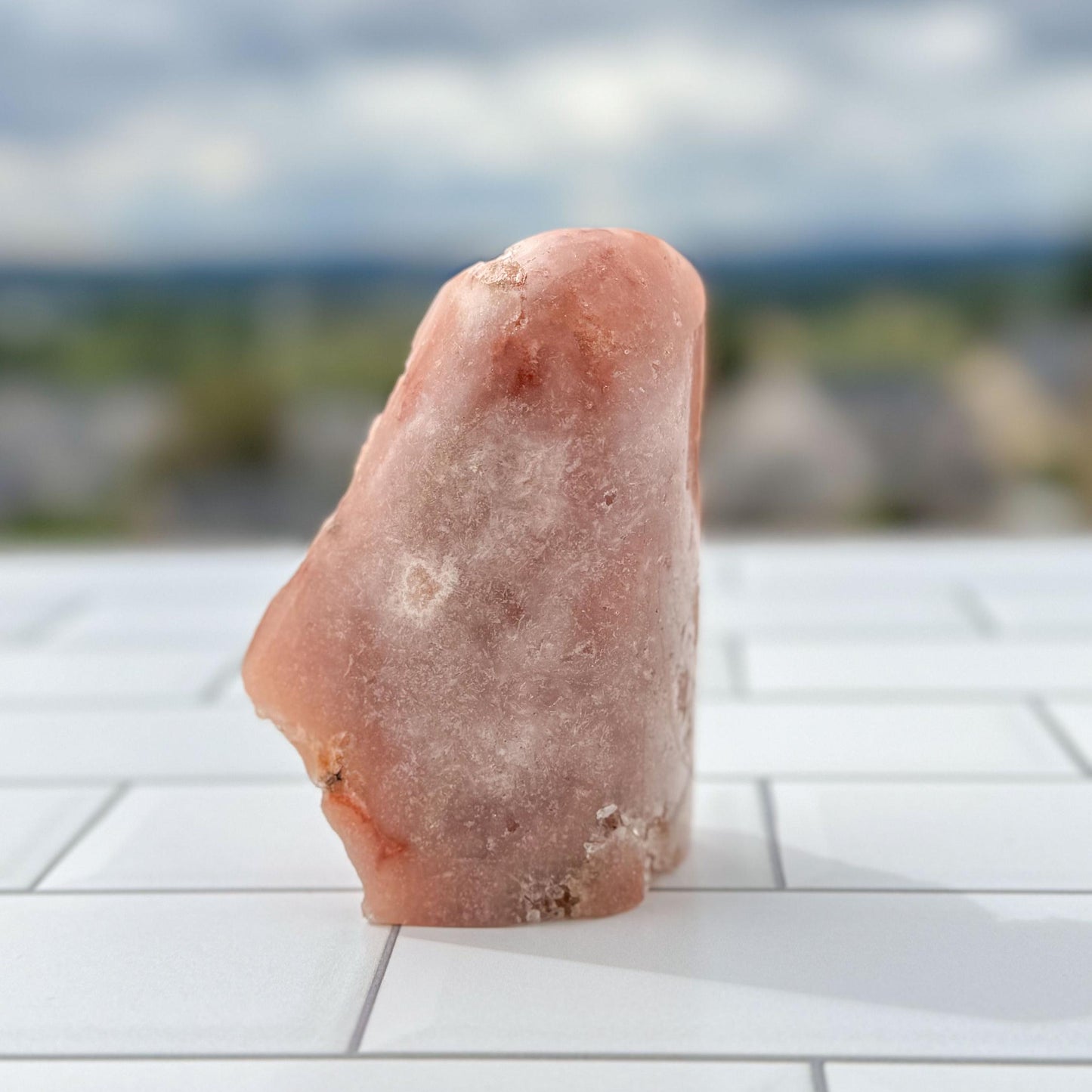 Natural Pink Amethyst Free Form with Gorgeous Druzy, Intense Pink Crystal Decor, Unique Gemstone Gift. Unique wedding and housewarming gift