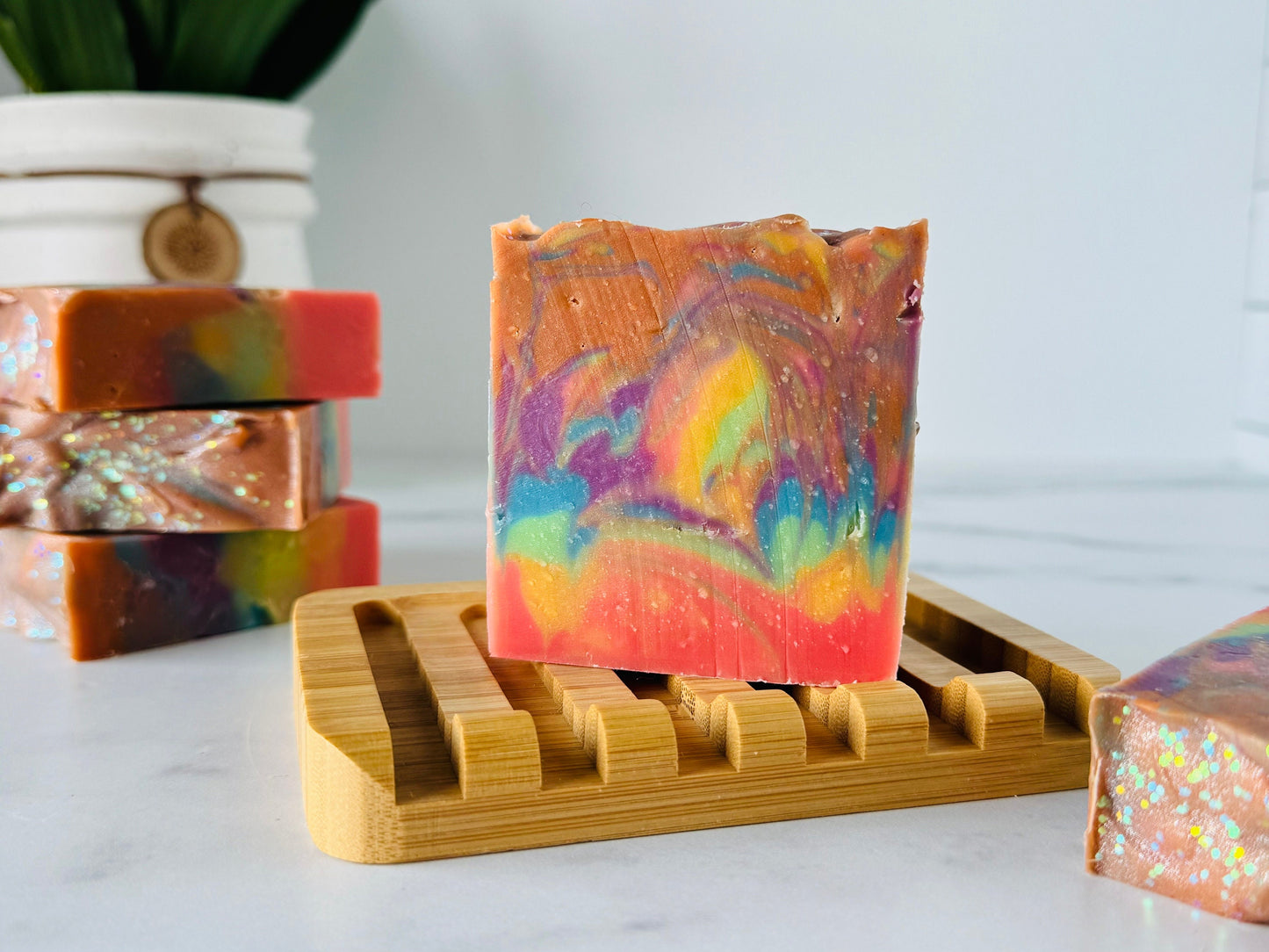 Handmade cold process Soap bars, Vegan and Cruelty Free Ingredients, Gentle on Skin, Phthalate & paraben free scent - retro summer
