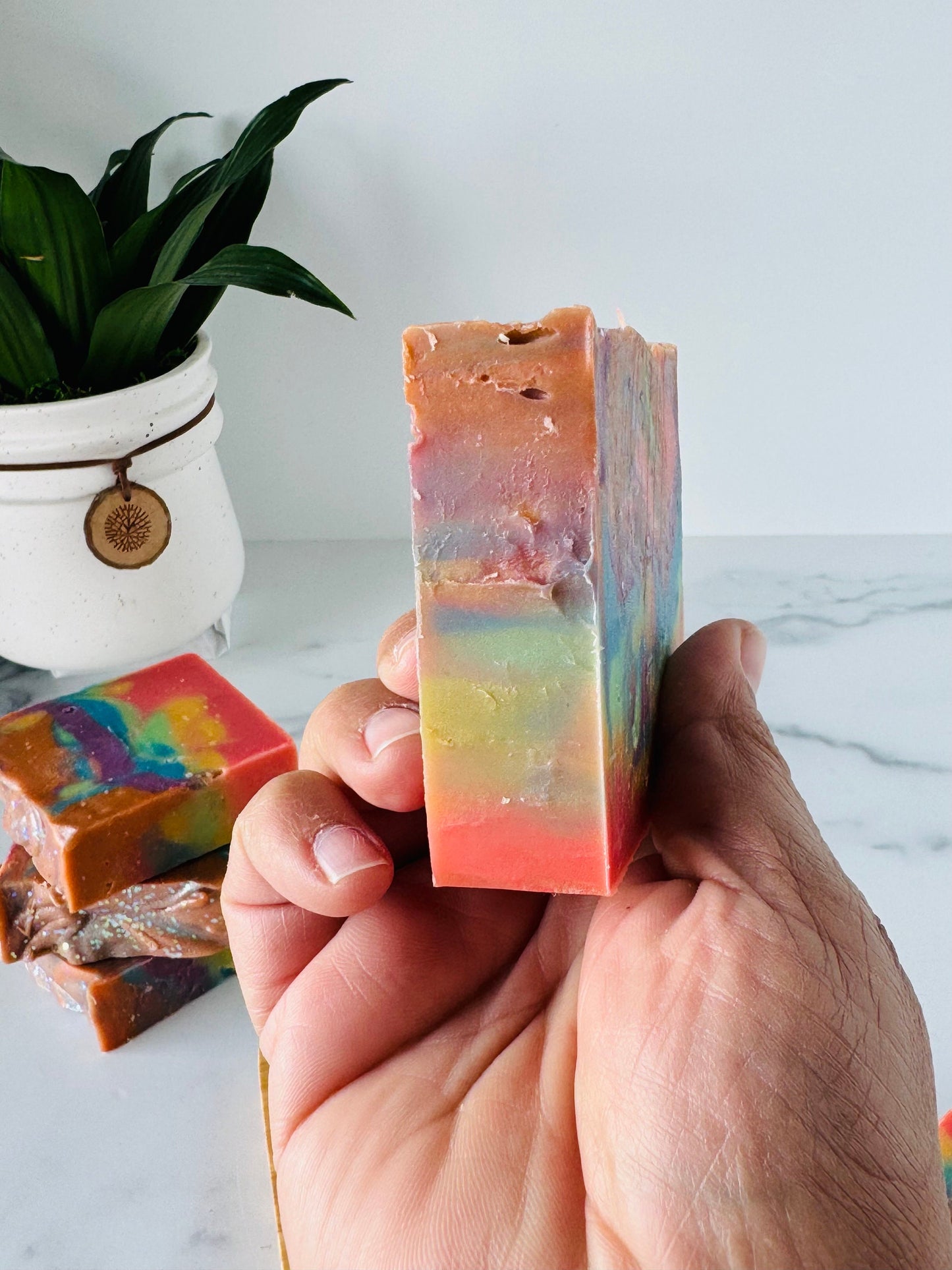 Handmade cold process Soap bars, Vegan and Cruelty Free Ingredients, Gentle on Skin, Phthalate & paraben free scent - retro summer