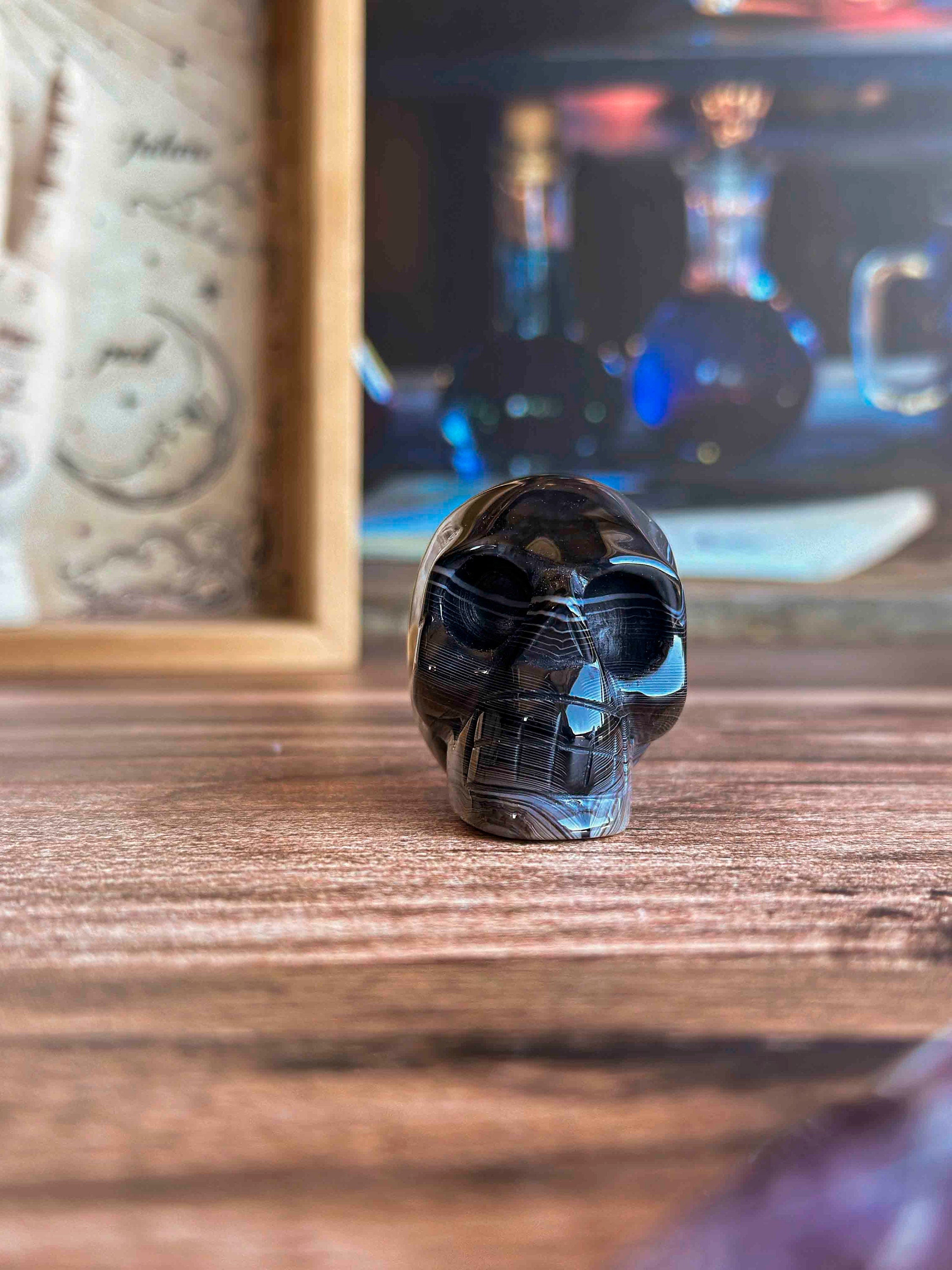 Onyx factory Crystal Skull, Crystal Skull, Halloween Décor, Spooky Décor, Magical Décor, Halloween Decorations, Goth