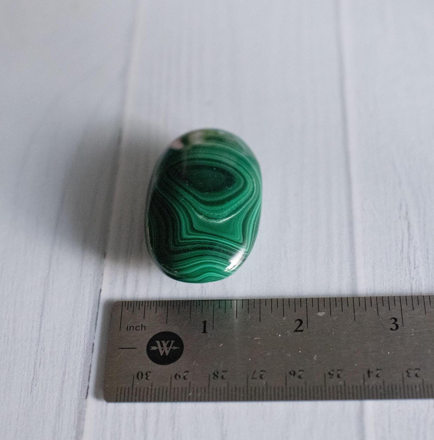 Authentic Malachite Palm Stone | Stunning Green Gemstone | Unique Crystal with Incredible Pattern (SKU-M39)