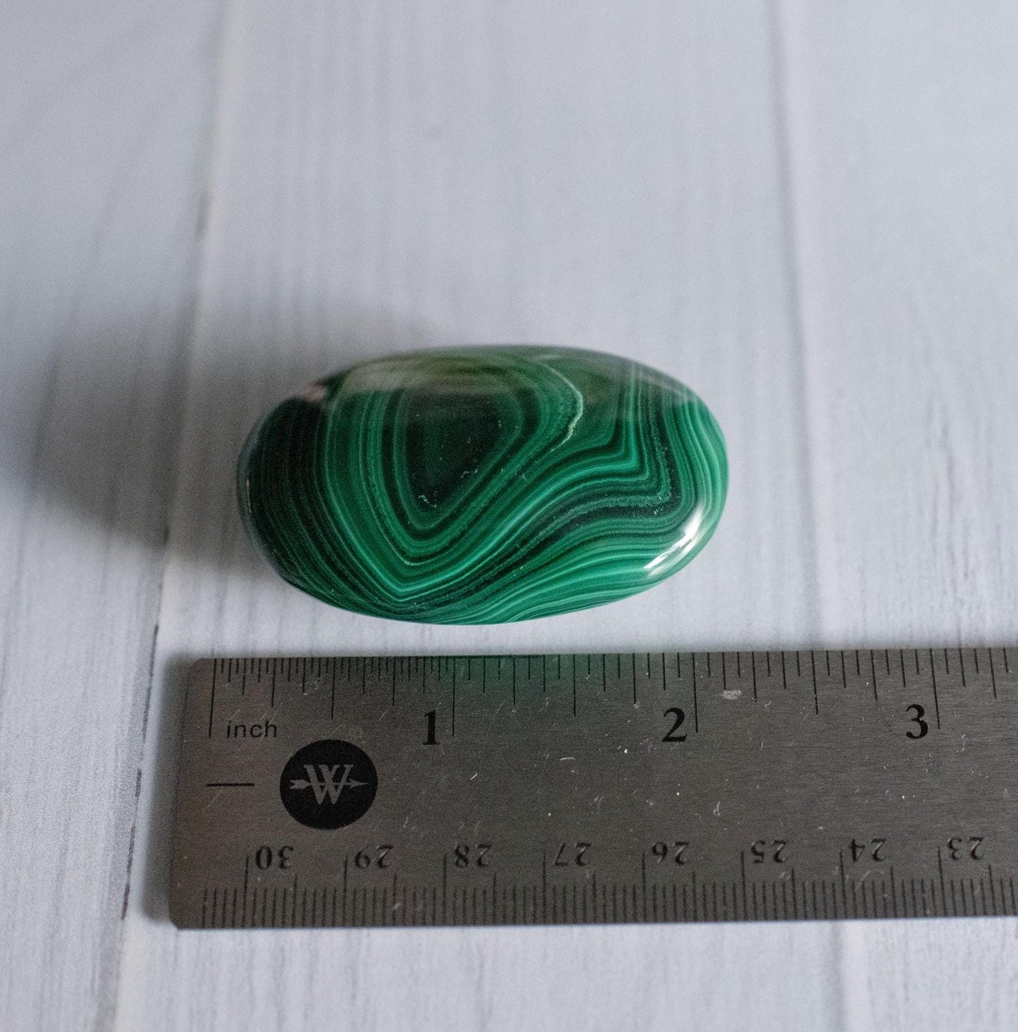 Authentic Malachite Palm Stone | Stunning Green Gemstone | Unique Crystal with Incredible Pattern (SKU-M39)