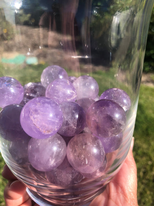 Amethyst mini sphere || Random Pull || large Marble || 7th Chakra || FairyCore ||
