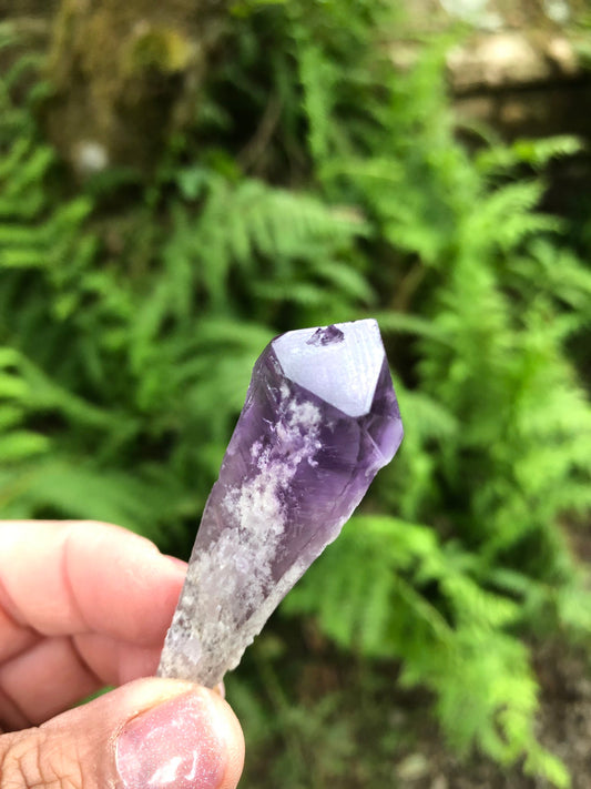 Raw Midnight Amethyst points || Brazil Amethyst ||
