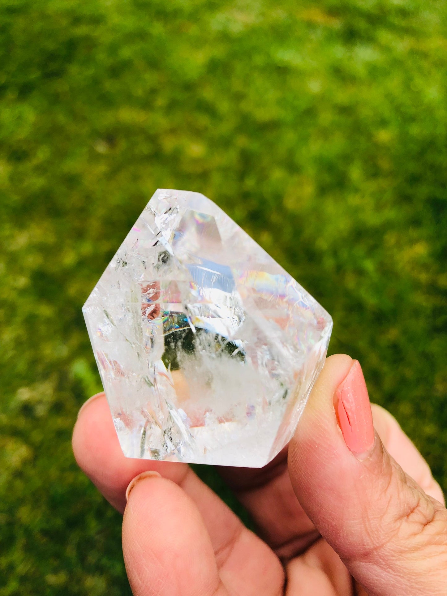 Crackle Quartz Free Form || Rainbow Crackle Quartz