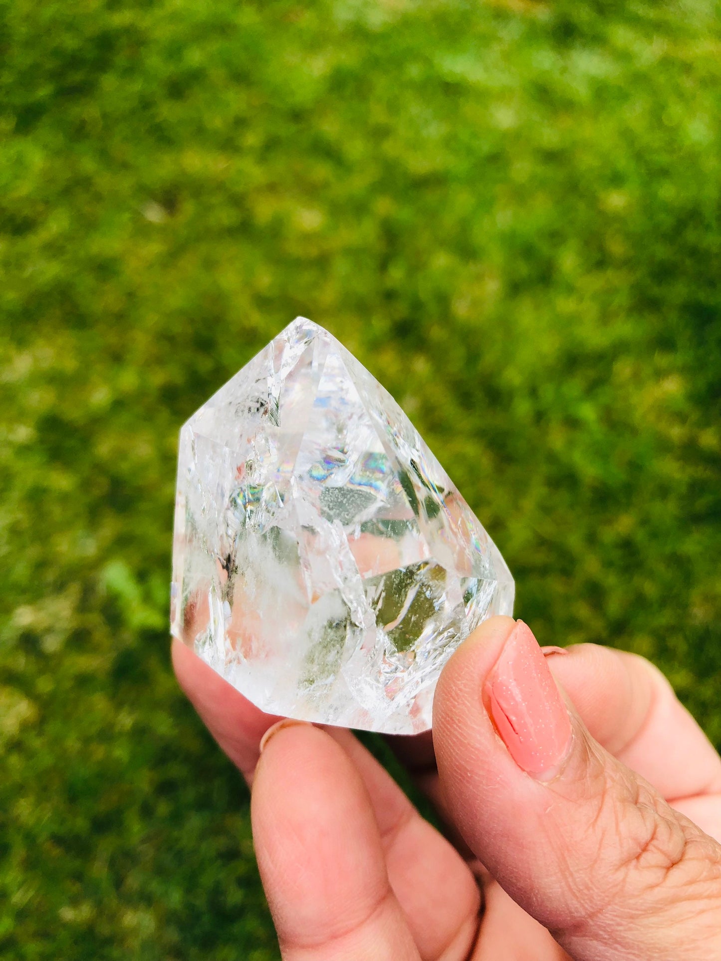 Crackle Quartz Free Form || Rainbow Crackle Quartz