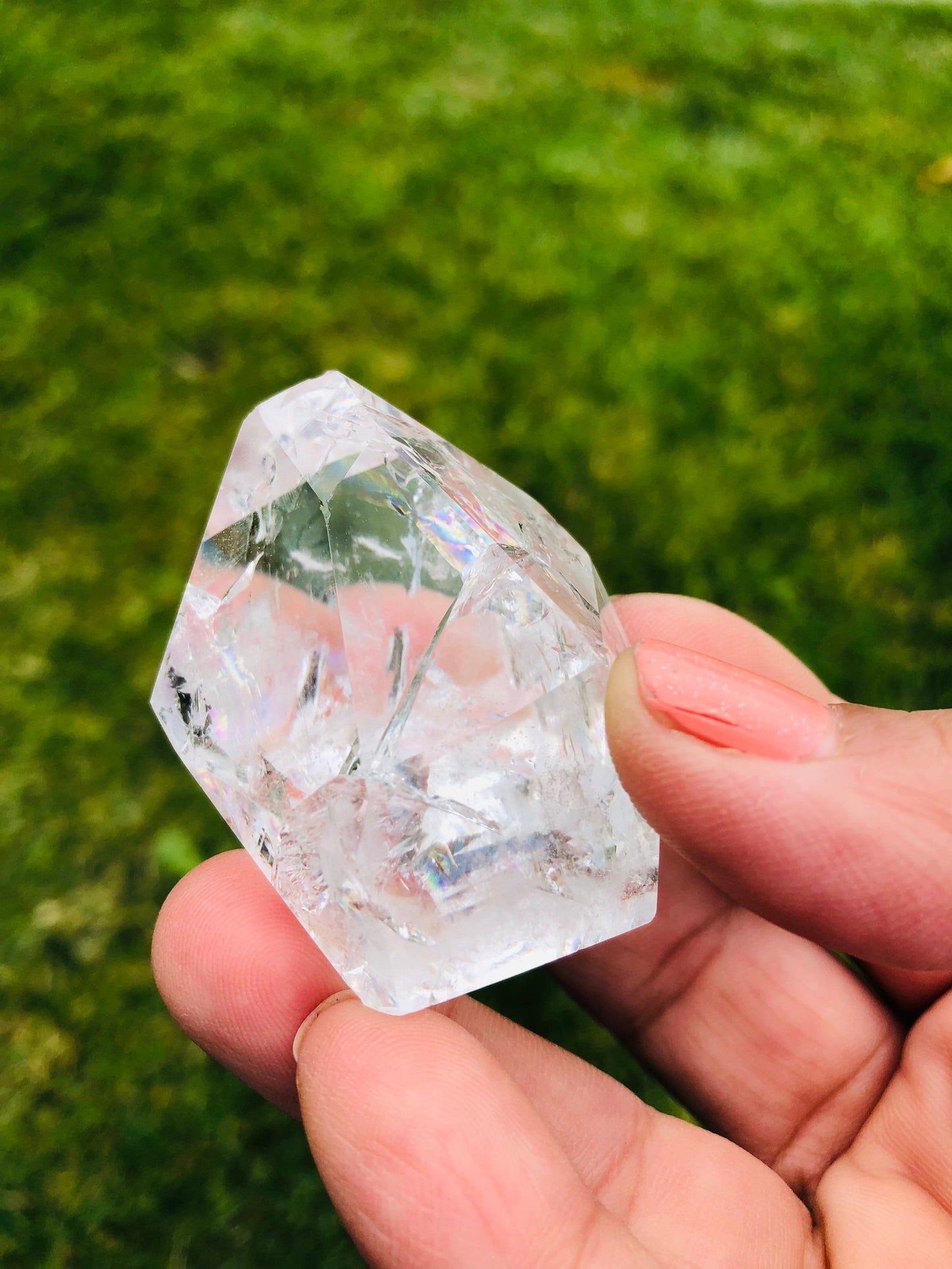 Crackle Quartz Free Form || Rainbow Crackle Quartz