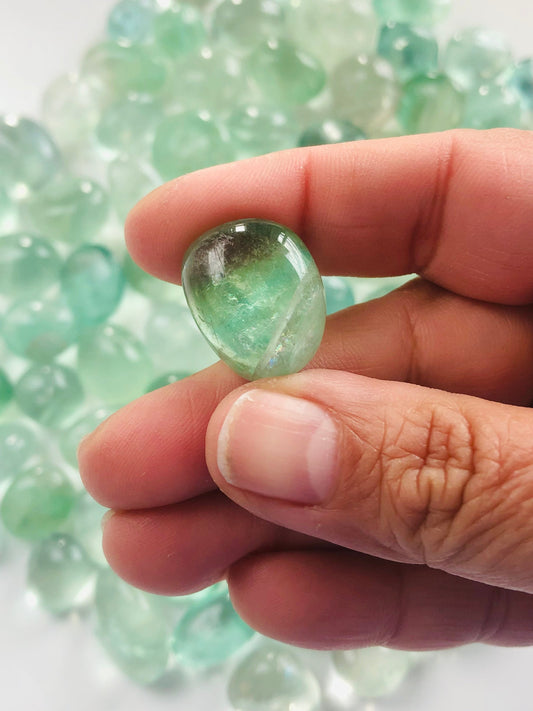 Green Fluorite Tumbled Stone | Soft Minty Calm from Nature