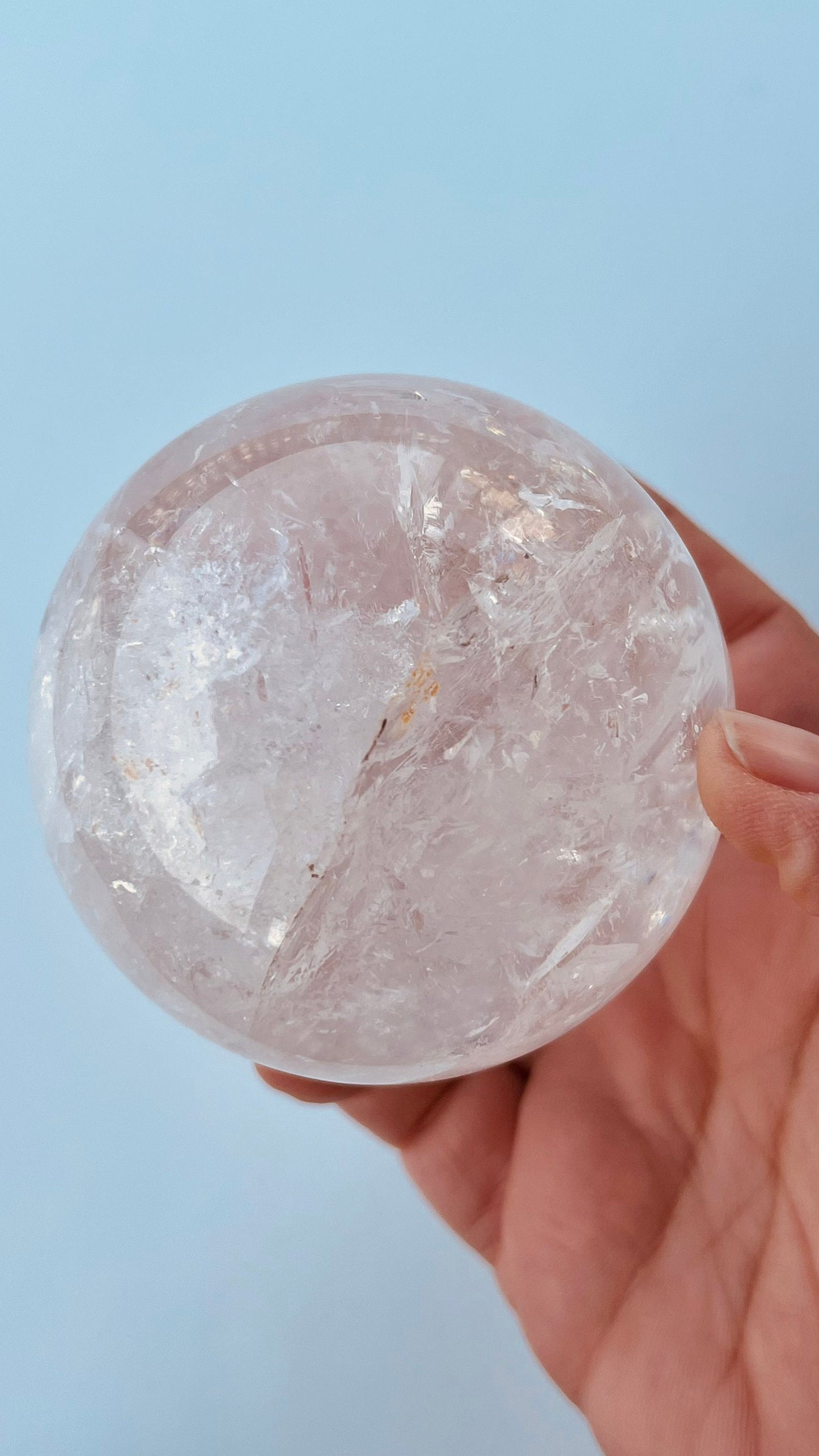 Large Clear Quartz Gazing Sphere || Gemstone, Orb, Ball || Approximately 75mm (almost 3 inches) .67 kilos (1.4 pounds)