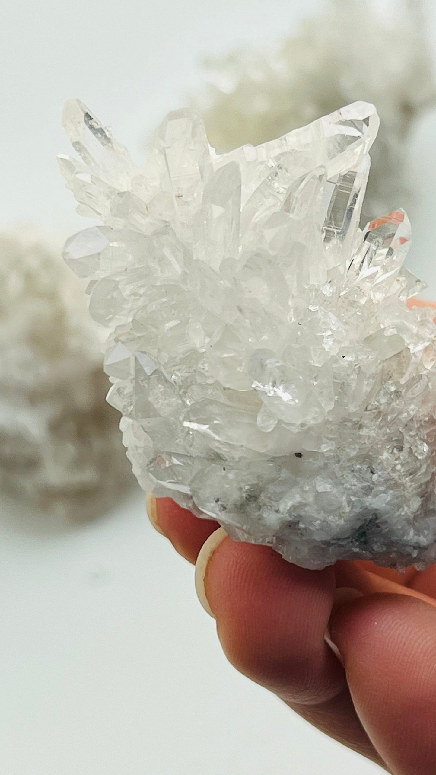Chrysanthemum Quartz Cluster || Approx 2" x 1" 1.8 oz. ||