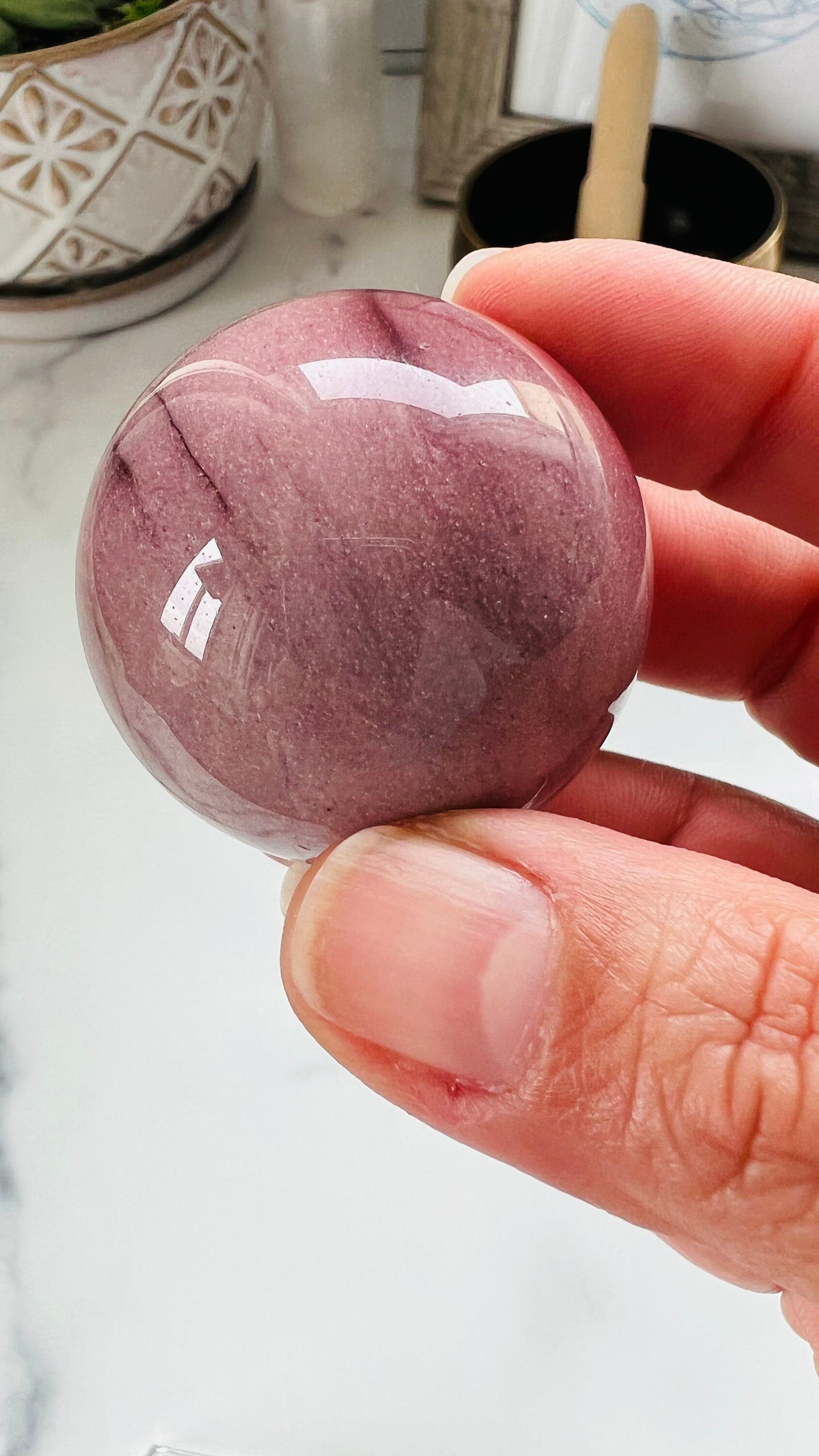 Gorgeous Mookaite Sphere || red and yellow Jasper || Crystals || 40.4 mm 3.2 oz