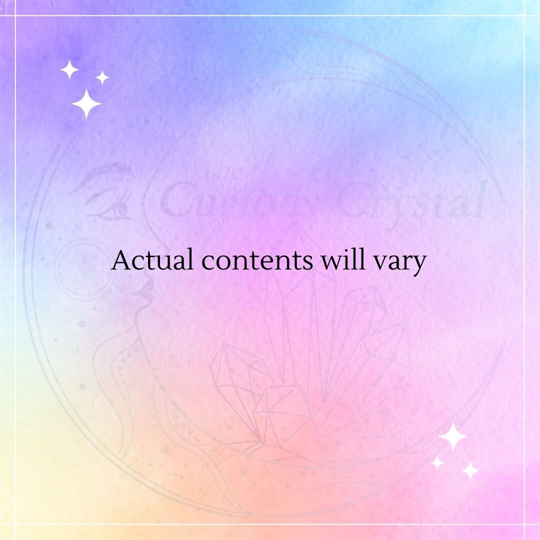 Curious Crystal Crates, AKA Mystery boxes, filled with unique and wonderful crystals - actual contents of mystery boxes will vary.