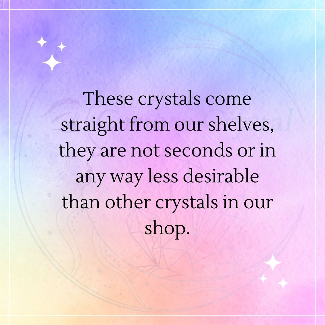 Curious Crystal Crates, AKA Mystery boxes, filled with unique and wonderful crystals - actual contents of mystery boxes will vary.