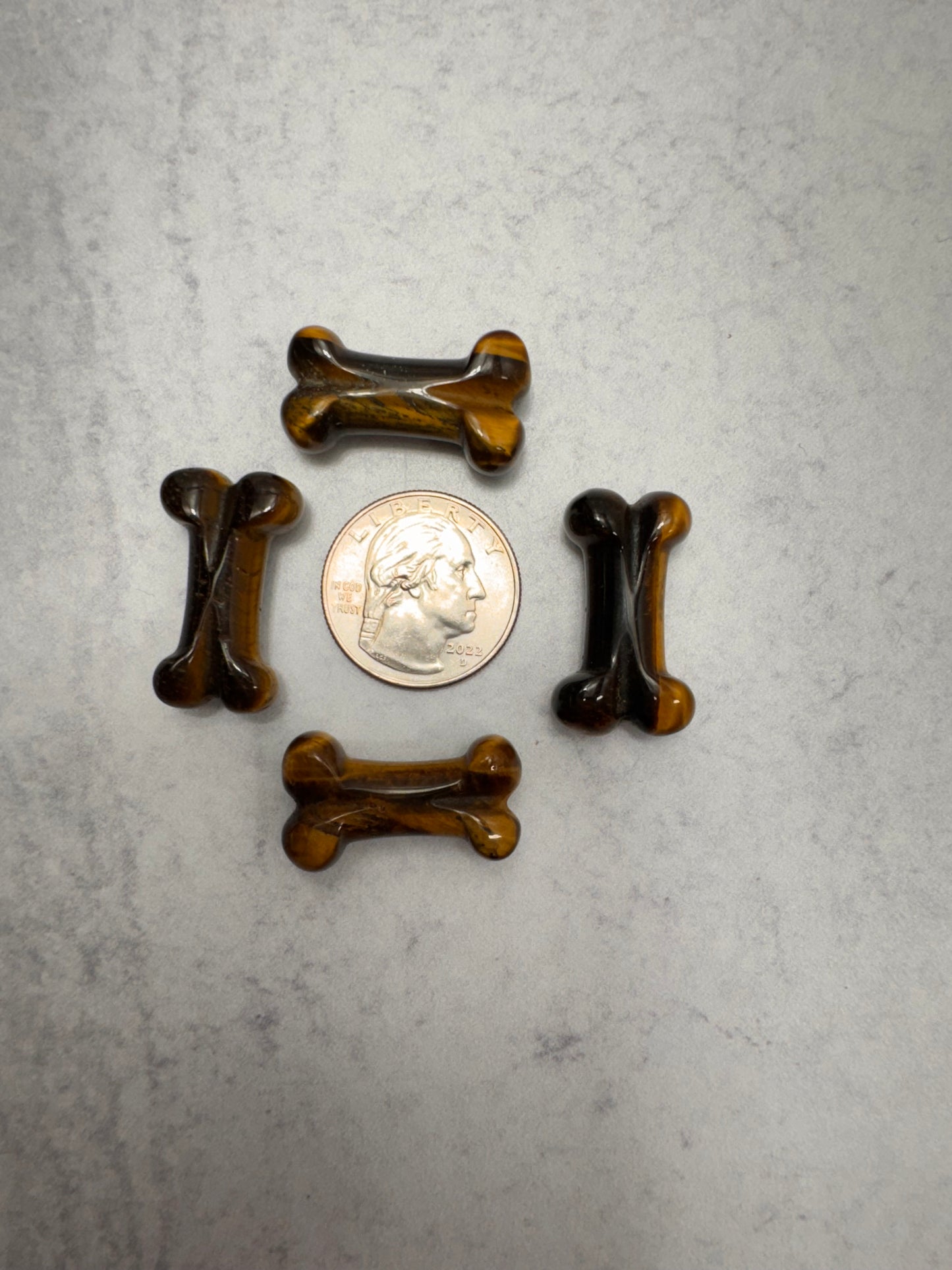 Tiger's Eye Bone Carving | 1 Inch Polished Crystal