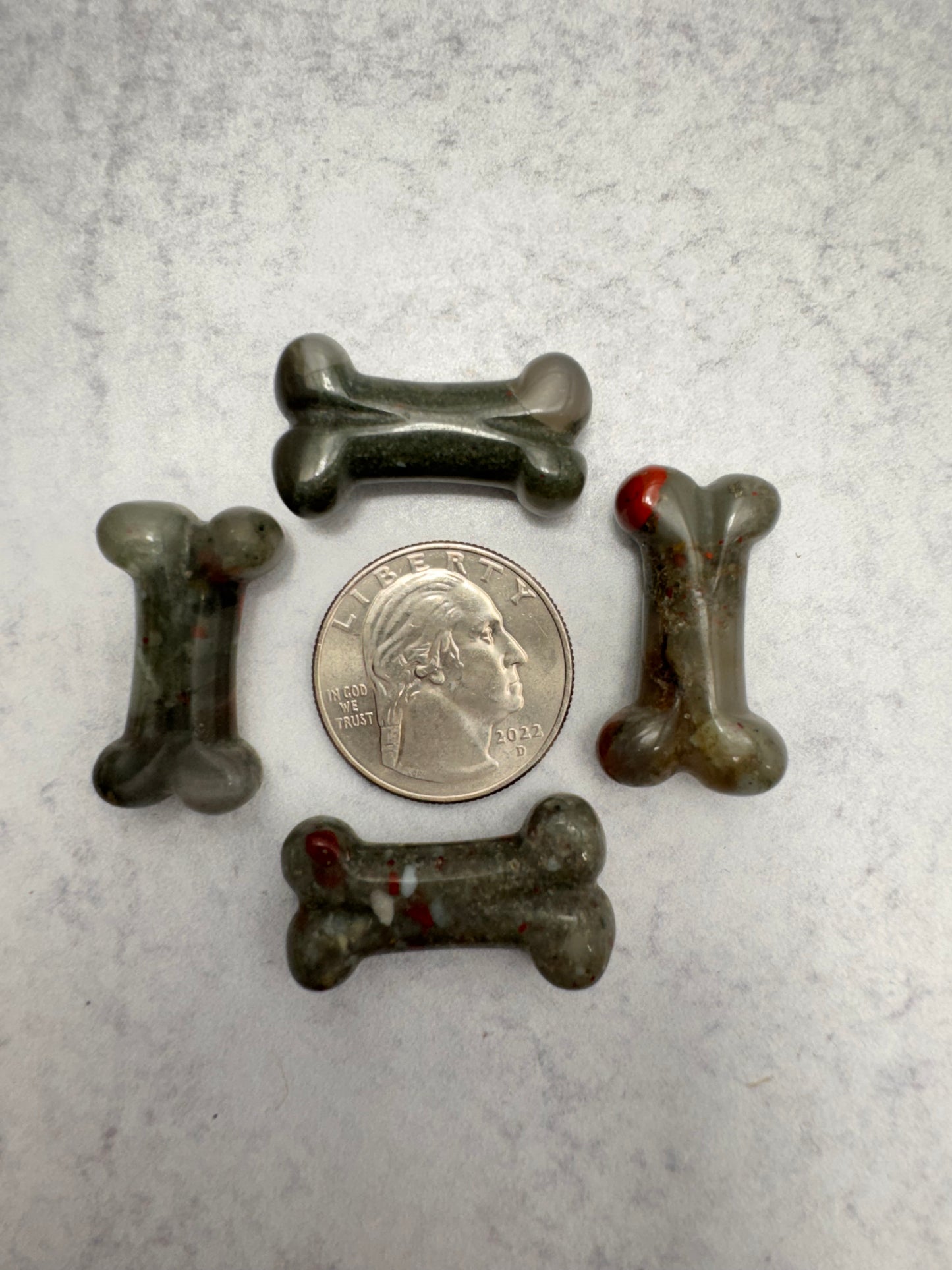 Bloodstone Bone Carving | 1 Inch Polished Crystal
