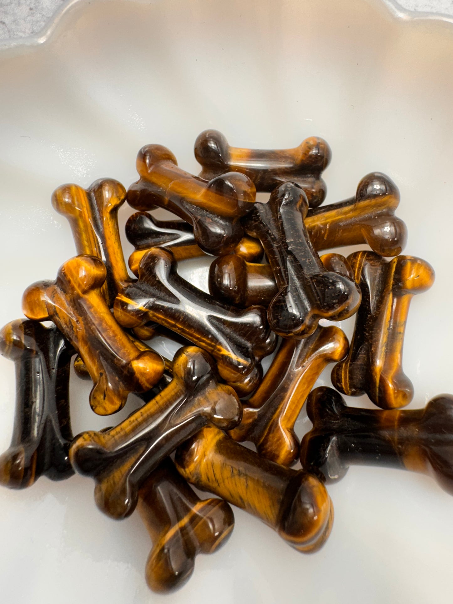 Tiger's Eye Bone Carving | 1 Inch Polished Crystal