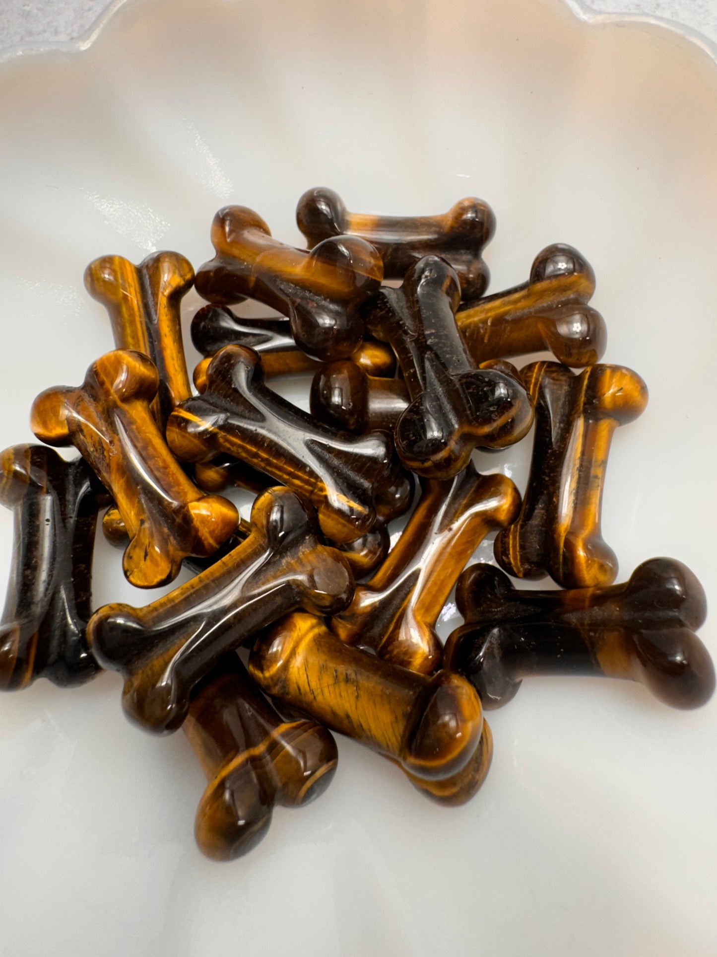 Tiger's Eye Bone Carving | 1 Inch Polished Crystal