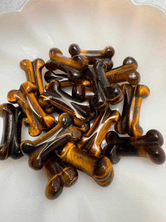 Tiger's Eye Bone Carving | 1 Inch Polished Crystal