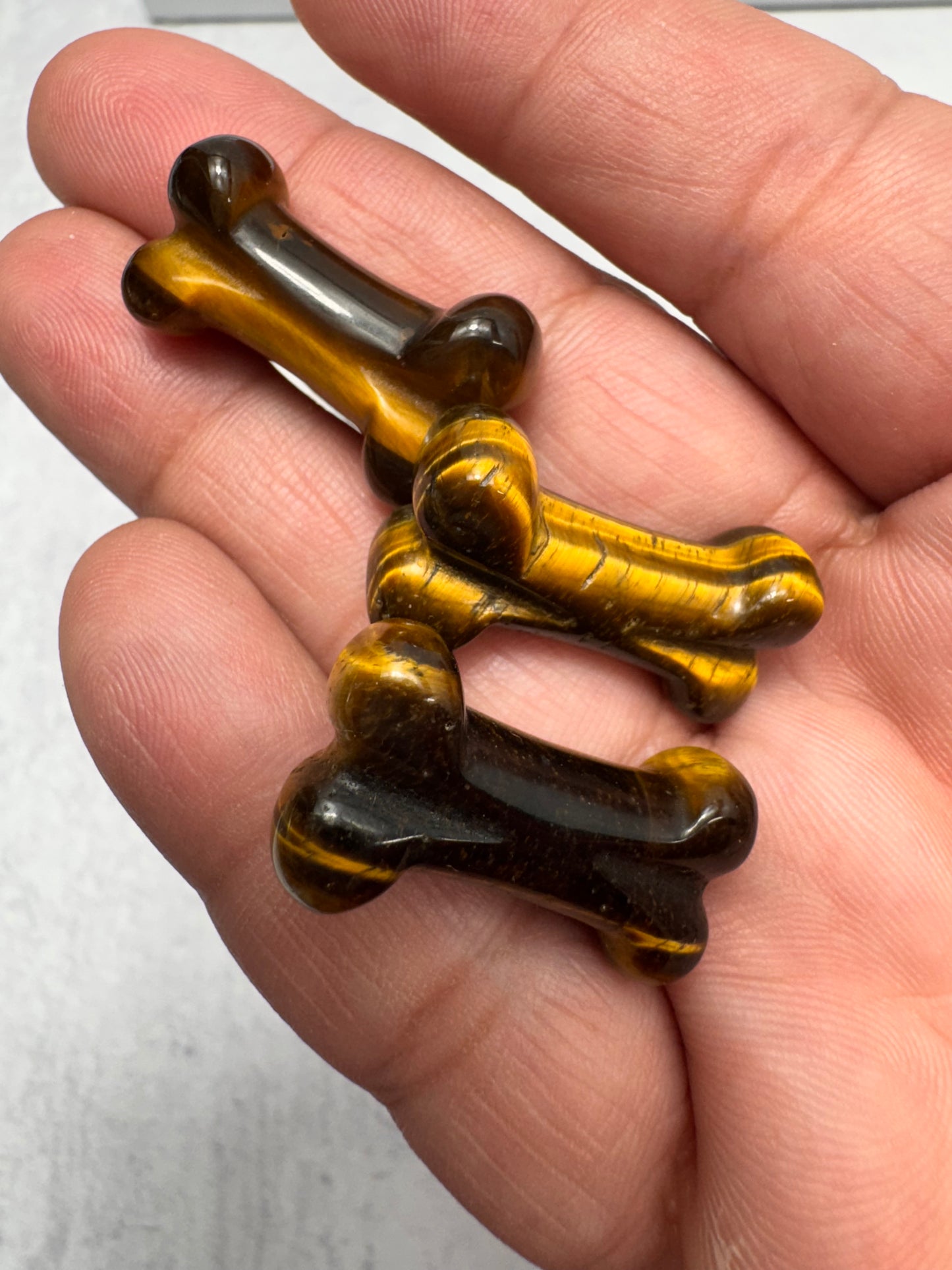 Tiger's Eye Bone Carving | 1 Inch Polished Crystal