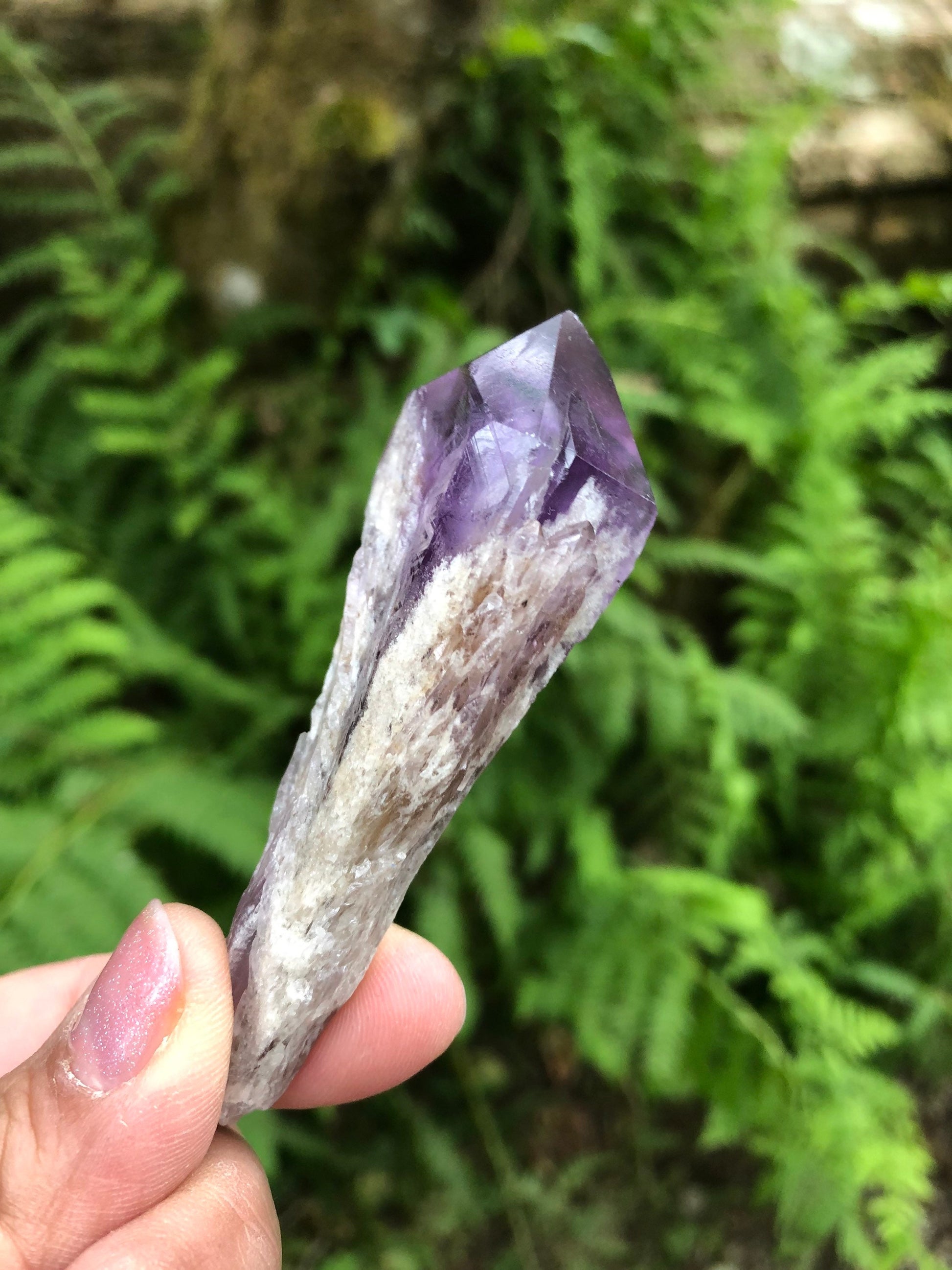Raw Midnight Amethyst points from Brazil, Beautiful natural crystals, sometimes called point, teeth, and mini wands,