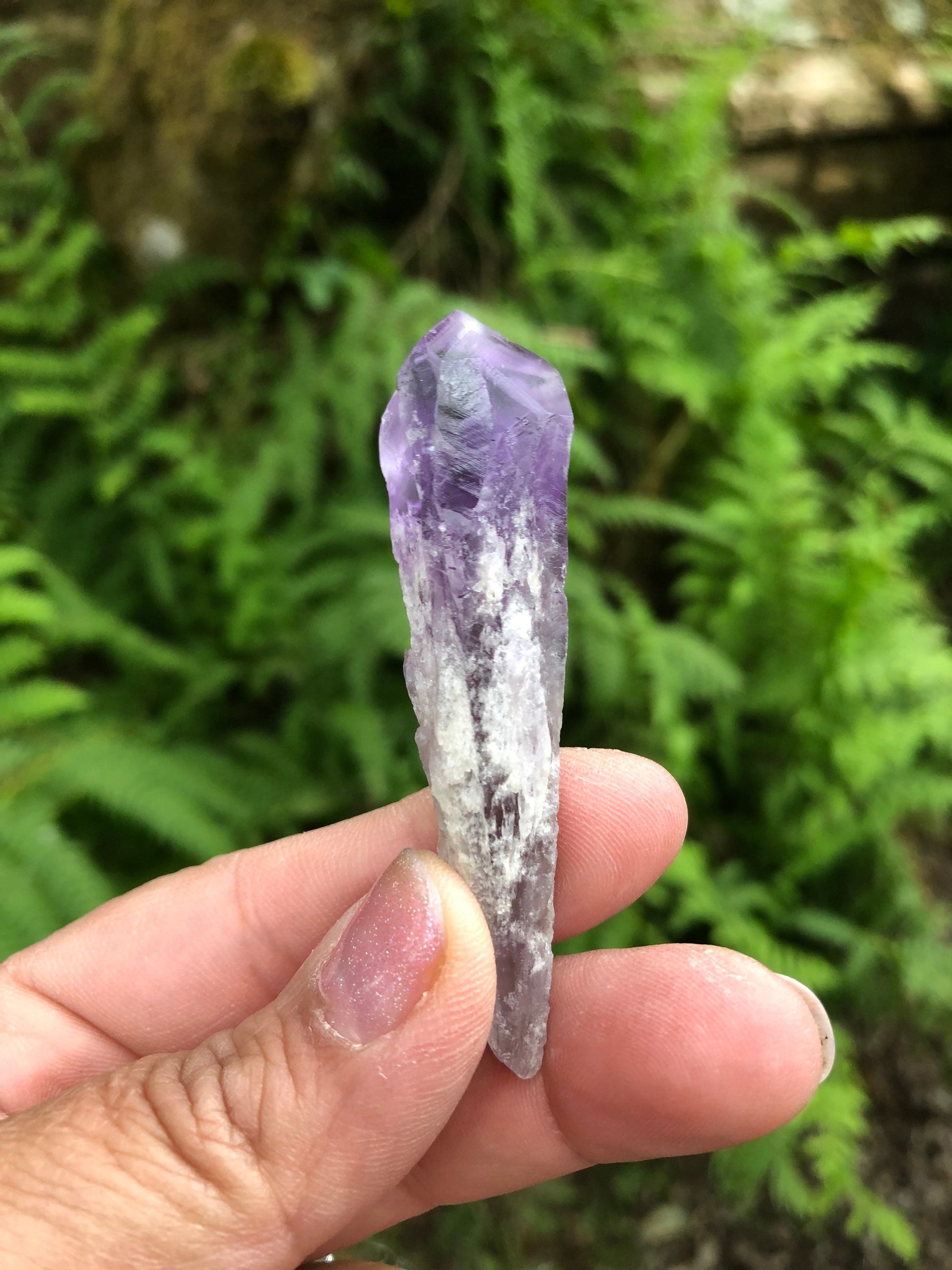 Raw Midnight Amethyst points from Brazil, Beautiful natural crystals, sometimes called point, teeth, and mini wands,