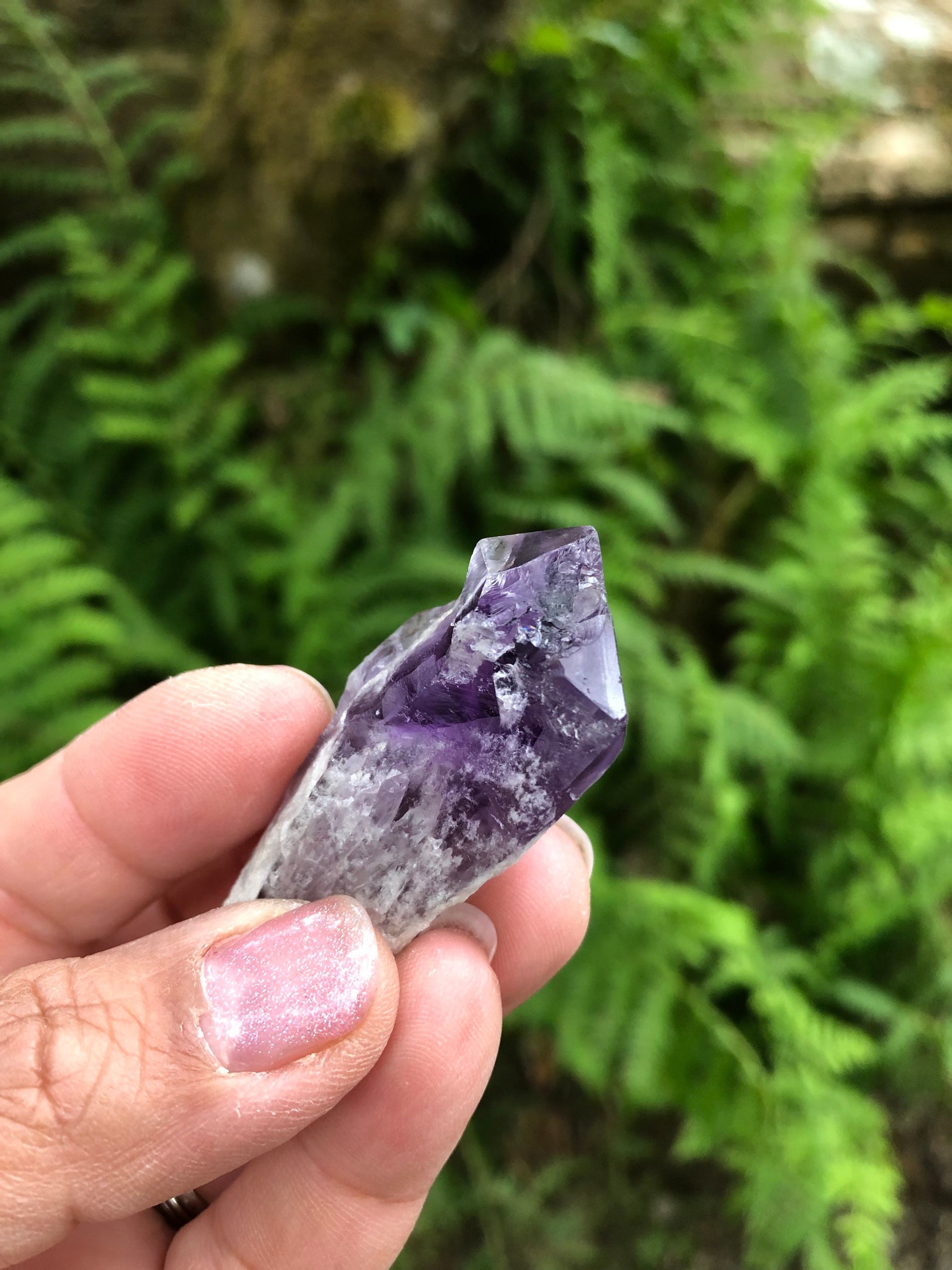 Raw Midnight Amethyst points from Brazil, Beautiful natural crystals, sometimes called point, teeth, and mini wands,