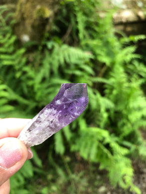 Raw Midnight Amethyst points from Brazil, Beautiful natural crystals, sometimes called point, teeth, and mini wands,