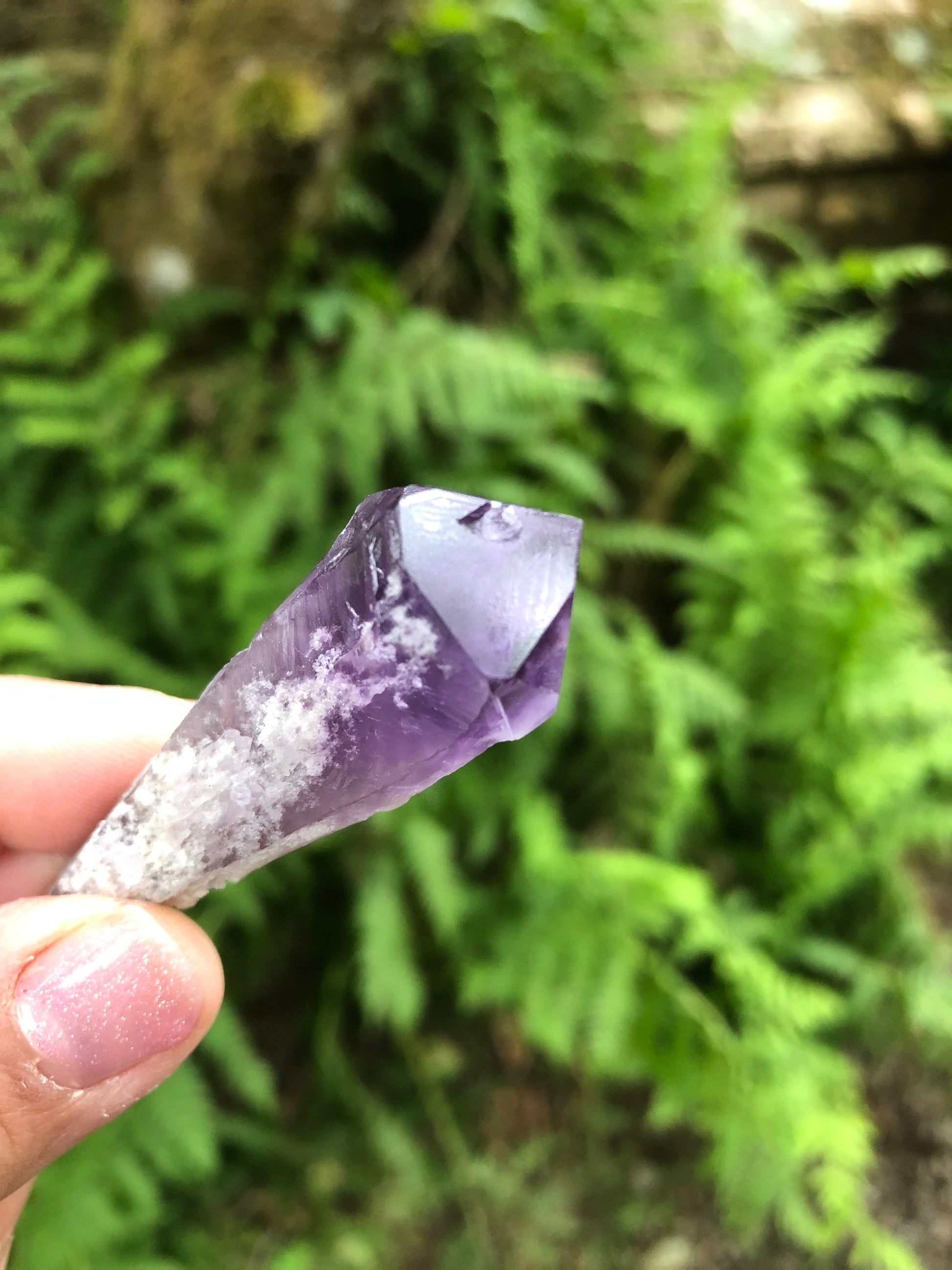 Raw Midnight Amethyst points from Brazil, Beautiful natural crystals, sometimes called point, teeth, and mini wands,