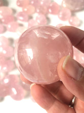 Load image into Gallery viewer, Rose Quartz Sphere | Rose Quartz Sphere with star pattern sheen (RQSPH2)
