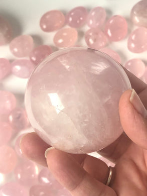 Rose Quartz Sphere | Rose Quartz Sphere with star pattern sheen ||