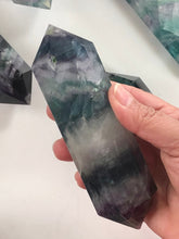 Load image into Gallery viewer, Rainbow Fluorite Double Terminated || High quality || incredible rainbow inclusions!
