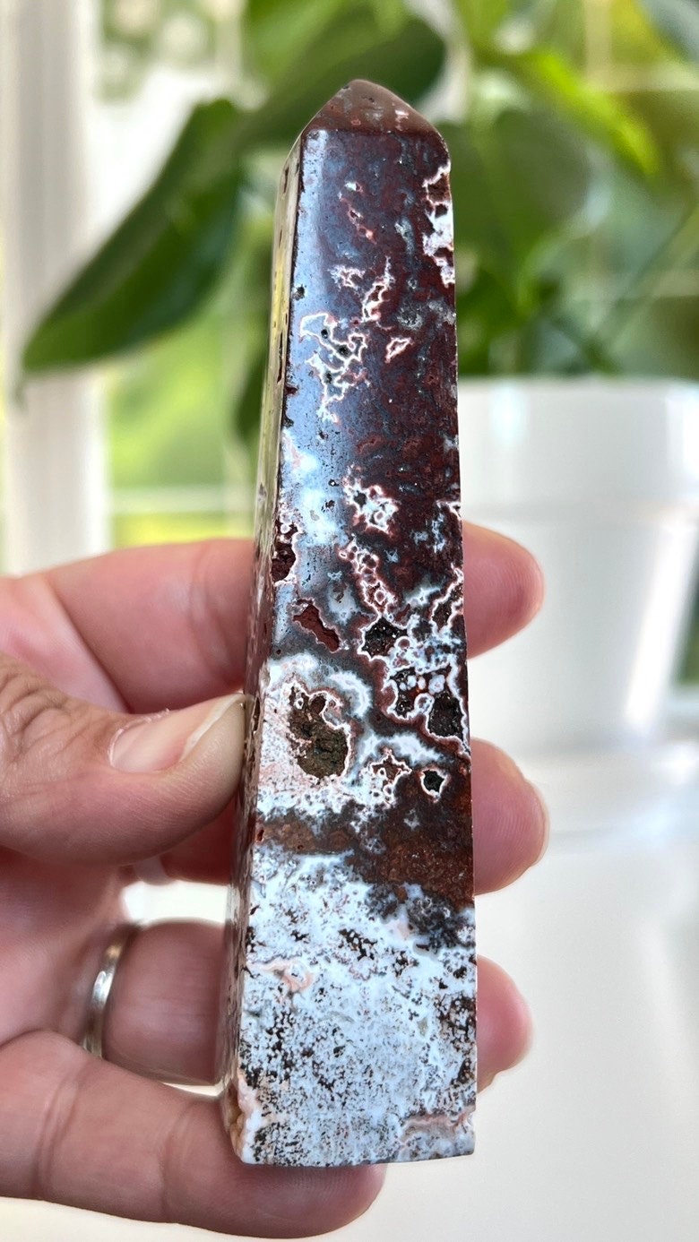 Stunning Sea Jasper, 4 3/4 tall x 1 inch wide
