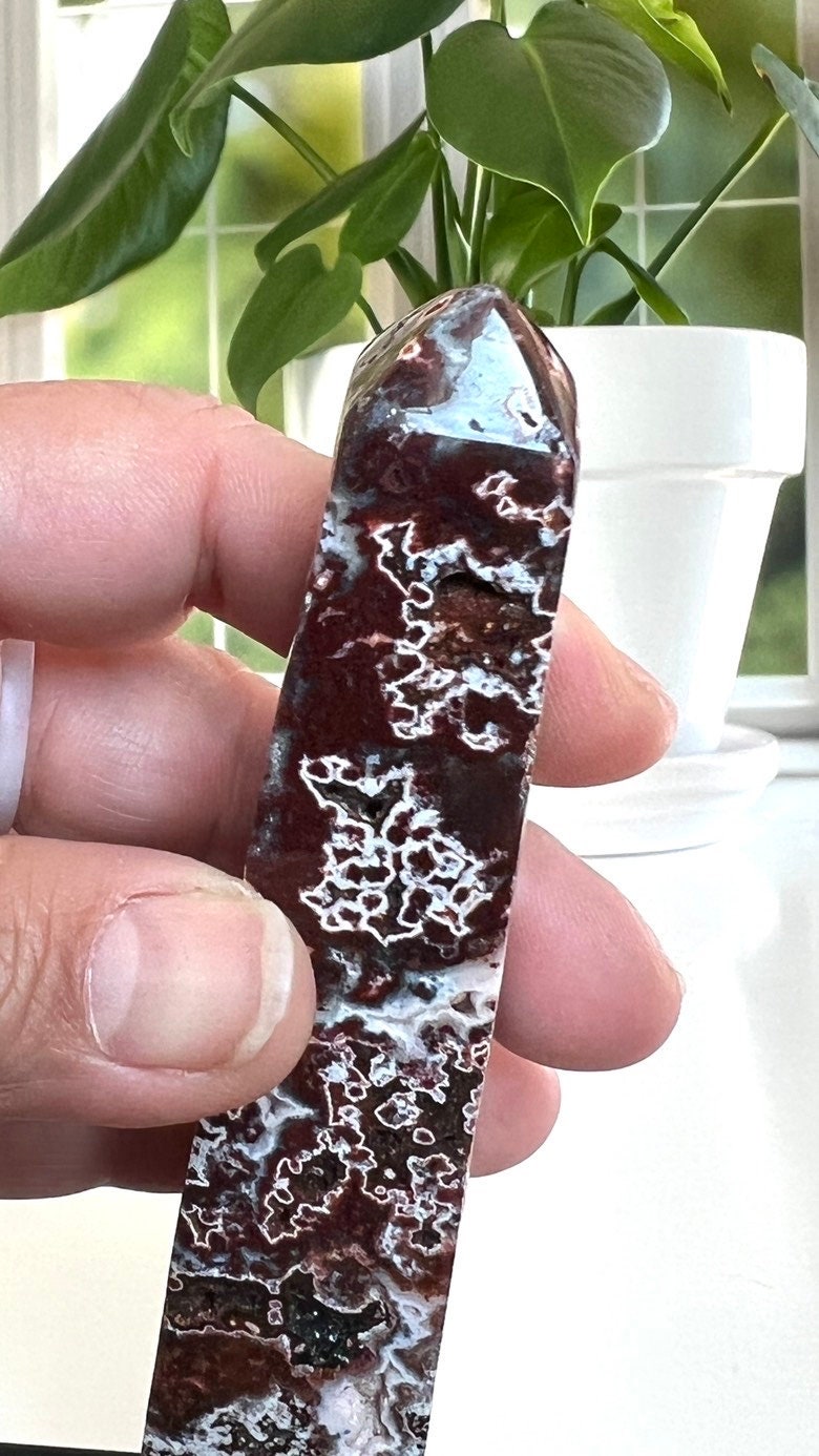 Stunning Sea Jasper, 4 3/4 tall x 1 inch wide