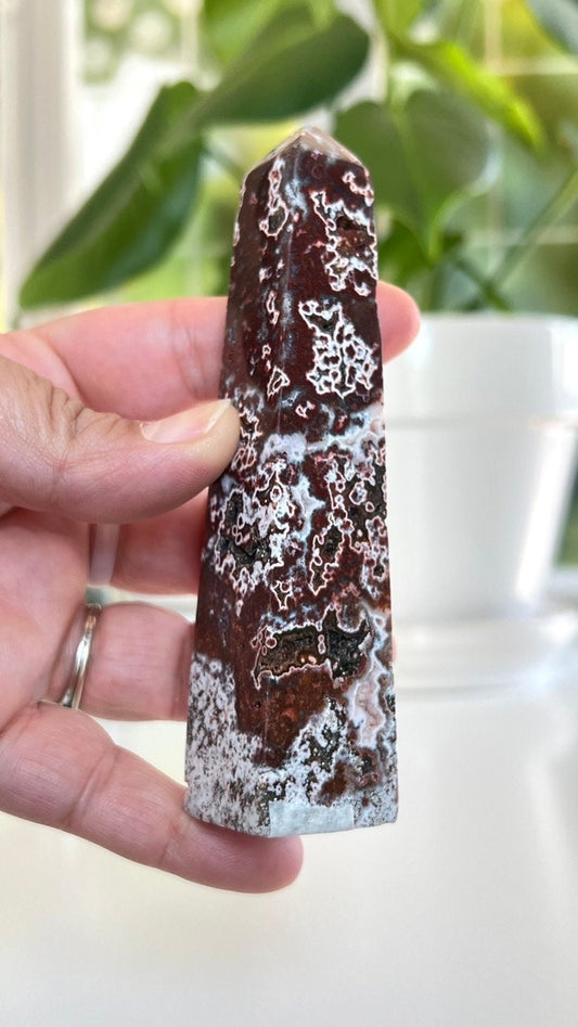 Stunning Sea Jasper, 4 3/4 tall x 1 inch wide