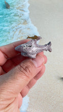 Load image into Gallery viewer, Super cute Ocean Jasper mini shark carvings in pastel colors approximately 2 inches. Random pull. Hand carved. high shine baby crystal shark
