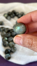 Load image into Gallery viewer, Beautiful Labradorite Mini Sphere (19-21 mm ) with stunning flash, randomly selected from our general supply.
