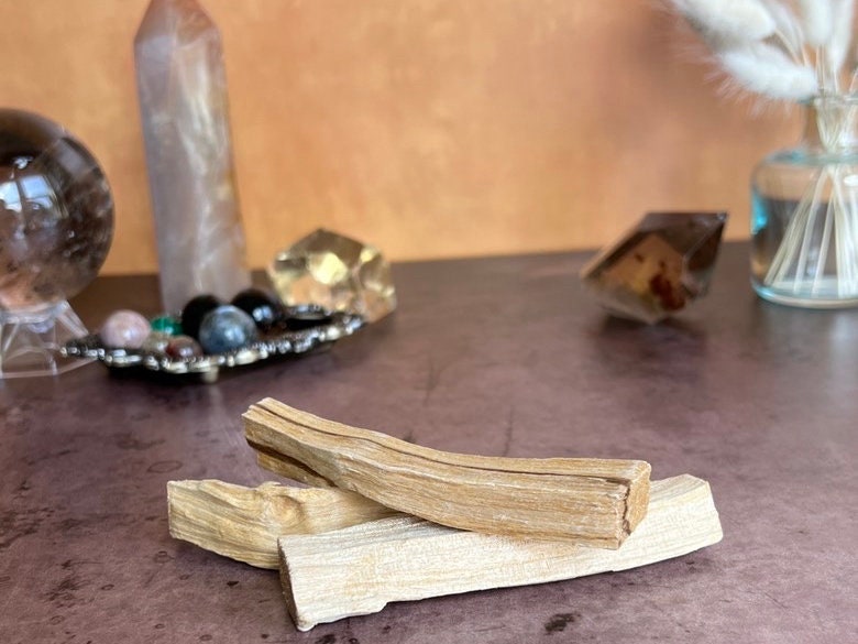 Intensely Fragrant Sustainably Farmed Palo Santo Sticks, (Pack of 3) Wood incense bundle. Sacred wood bundle,