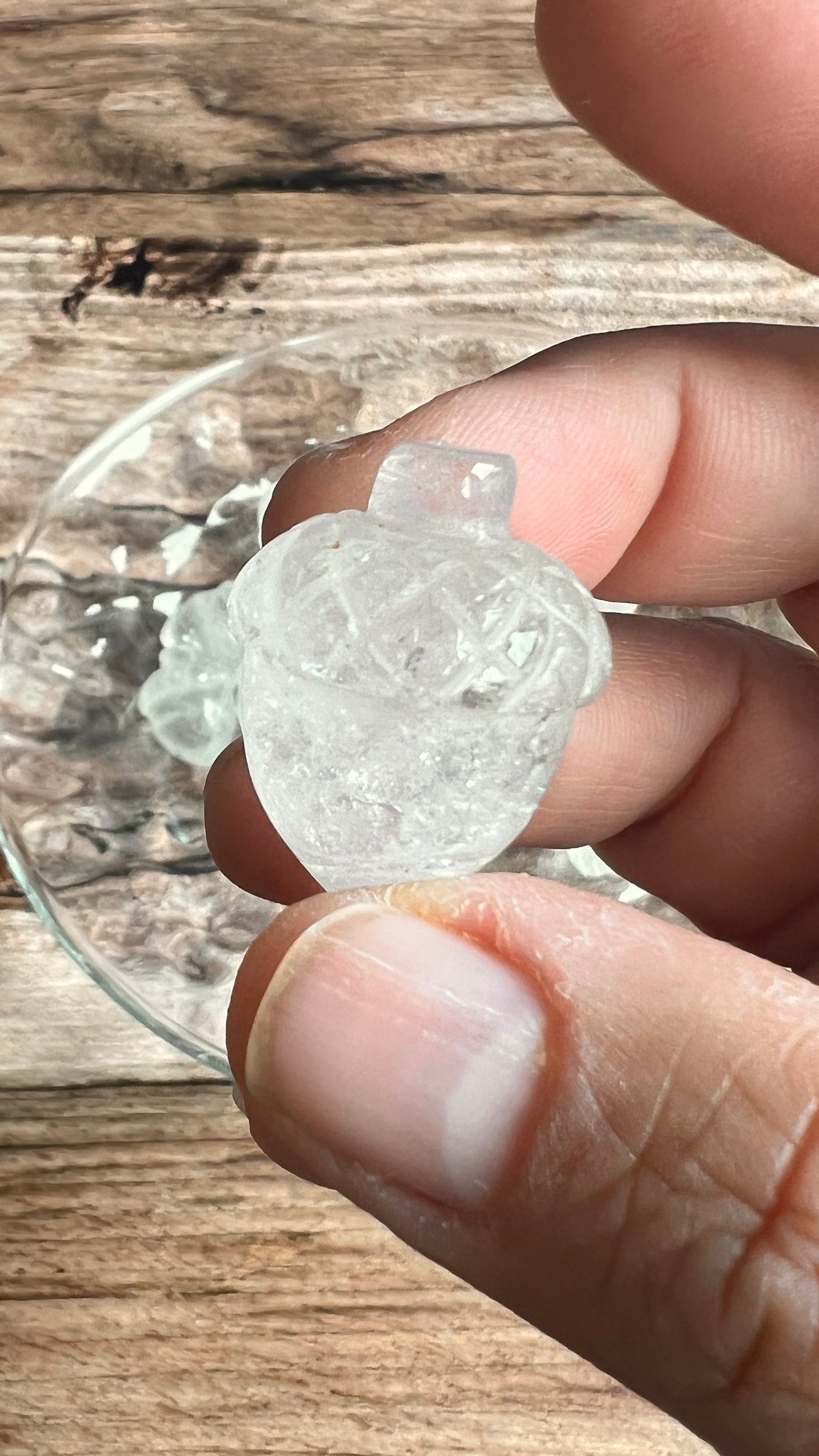 One (1) Beautifully carved 1 inch Crystal Acorn, Pick from Crazy Lace Agate, Rose Quartz, and Clear Quartz!