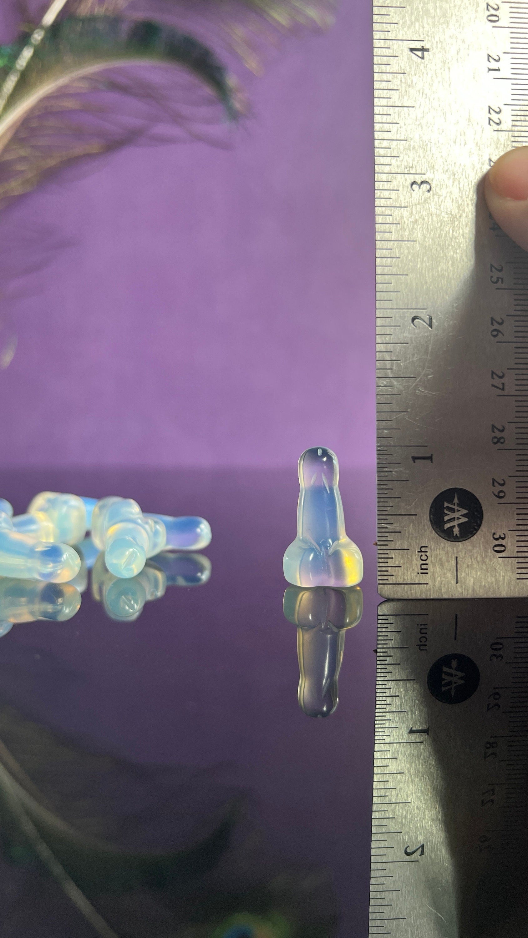 Crystal Phallic Symbol, Crystal Penis Carving, Crystal Male Part Carving
