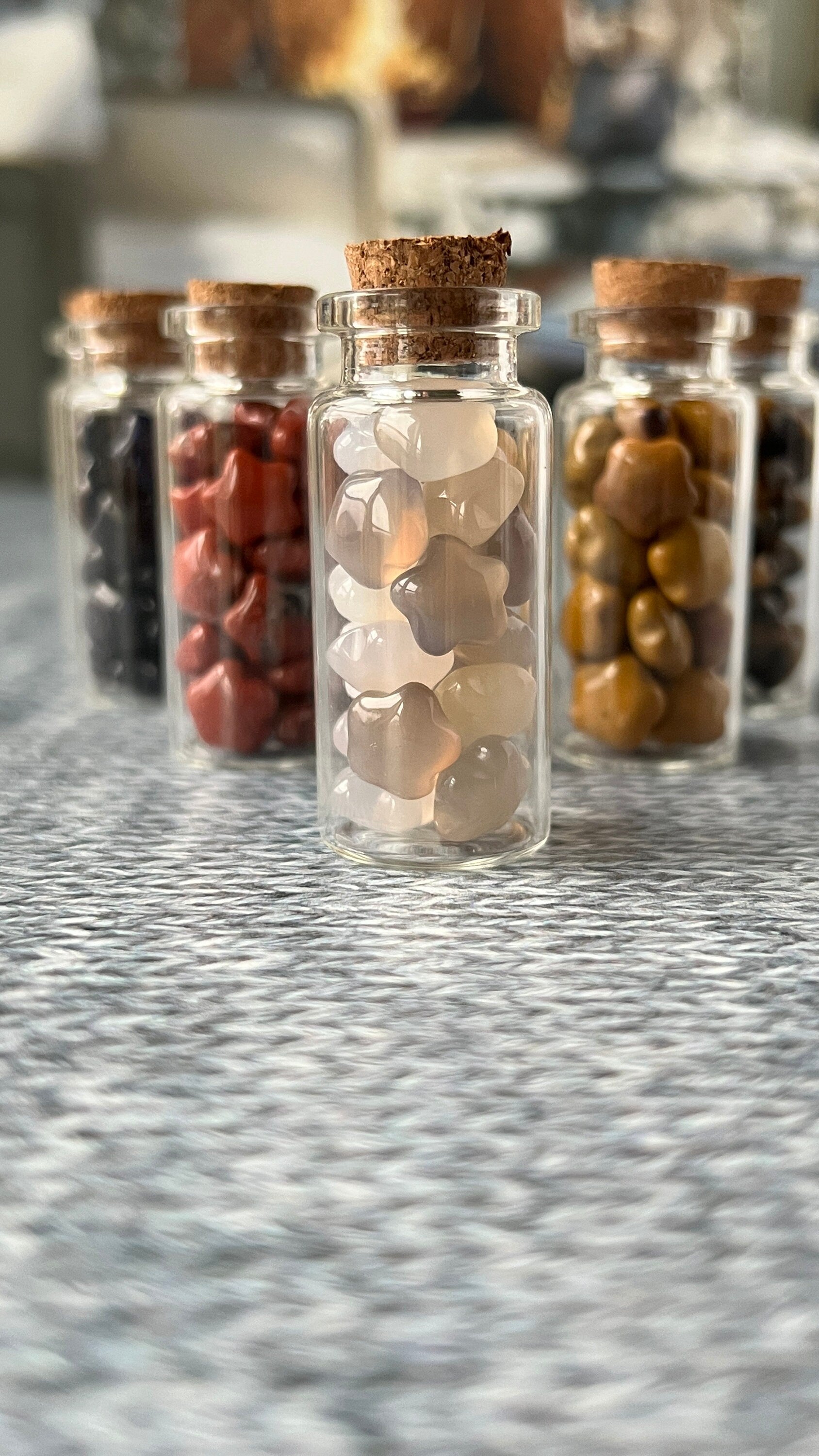 Adorable Mini Star Crystal Carving in a wishing Jar, 7 varieties available (Taylor - Midnights, Stars by the pocketful collection)